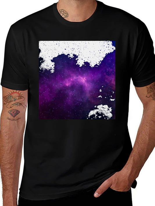 Galaxy Print Black T-Shirt