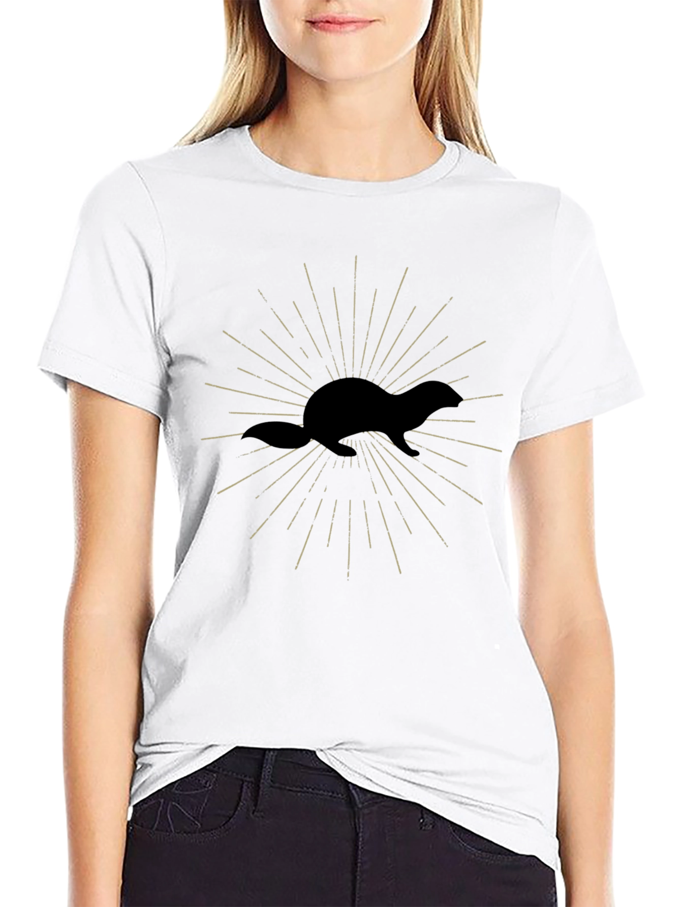 Retro Ferret Graphic T-Shirt - Classic Style