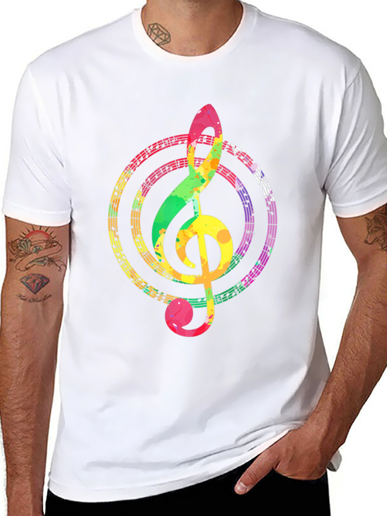Colorful Music Note T-Shirt