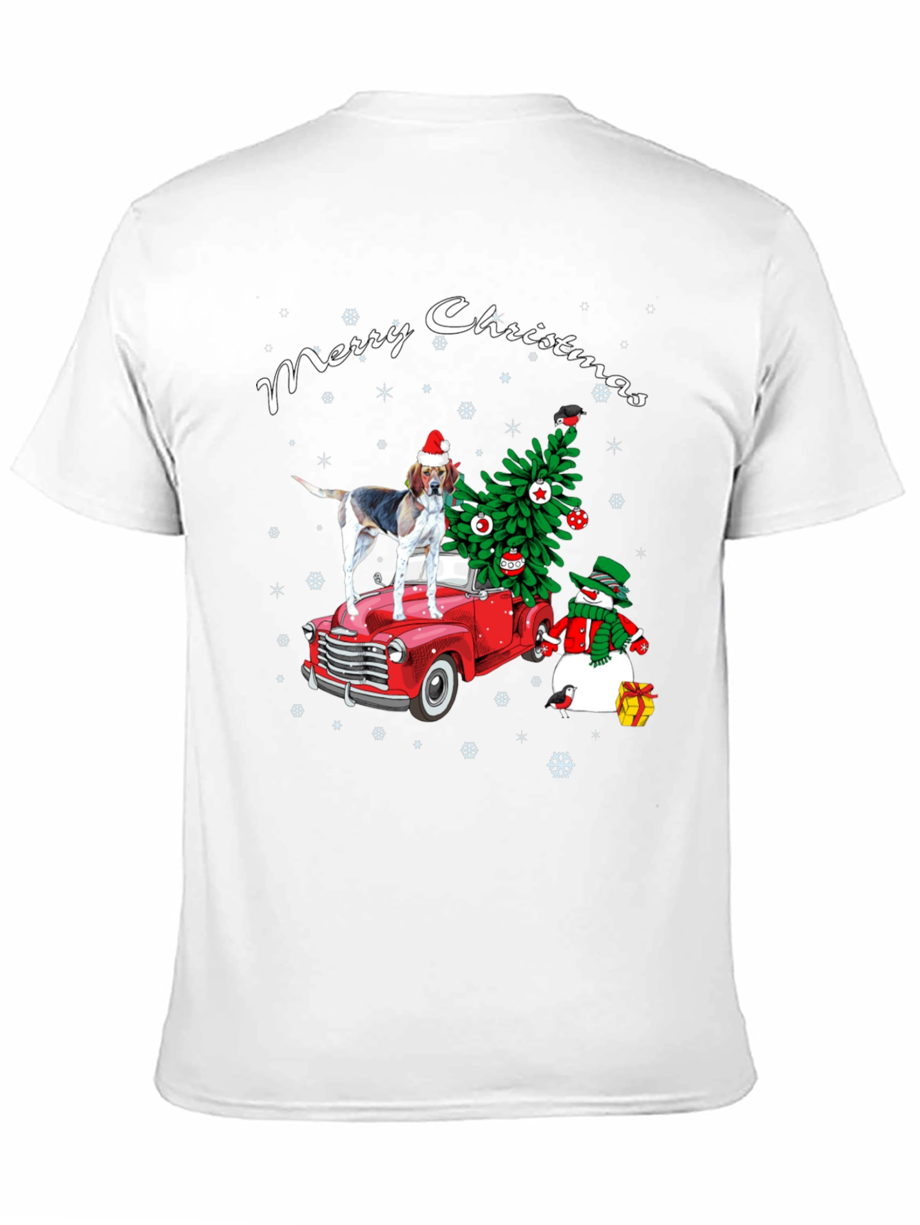 Christmas Dog on Truck T-Shirt