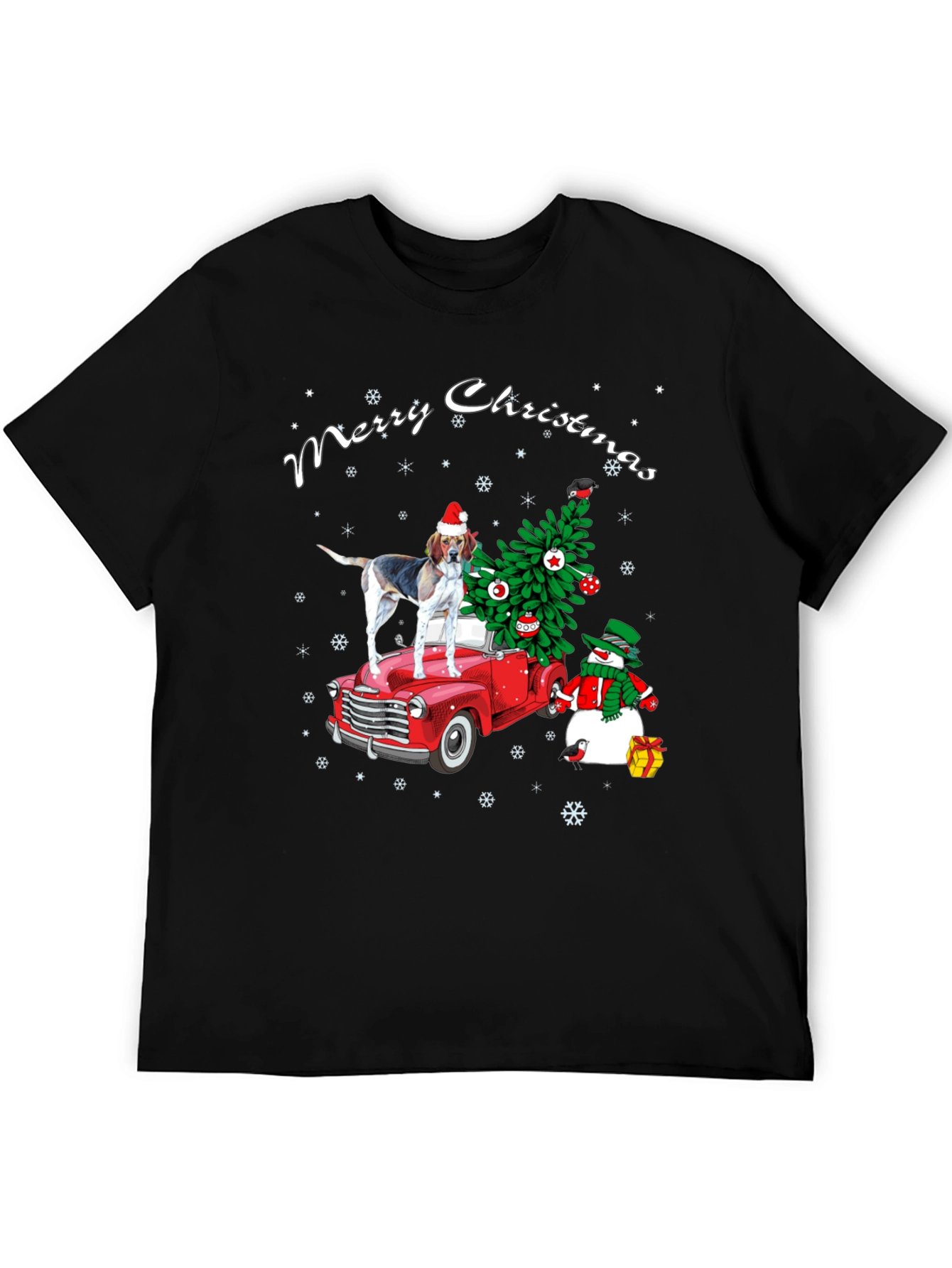 Christmas Dog on Truck T-Shirt