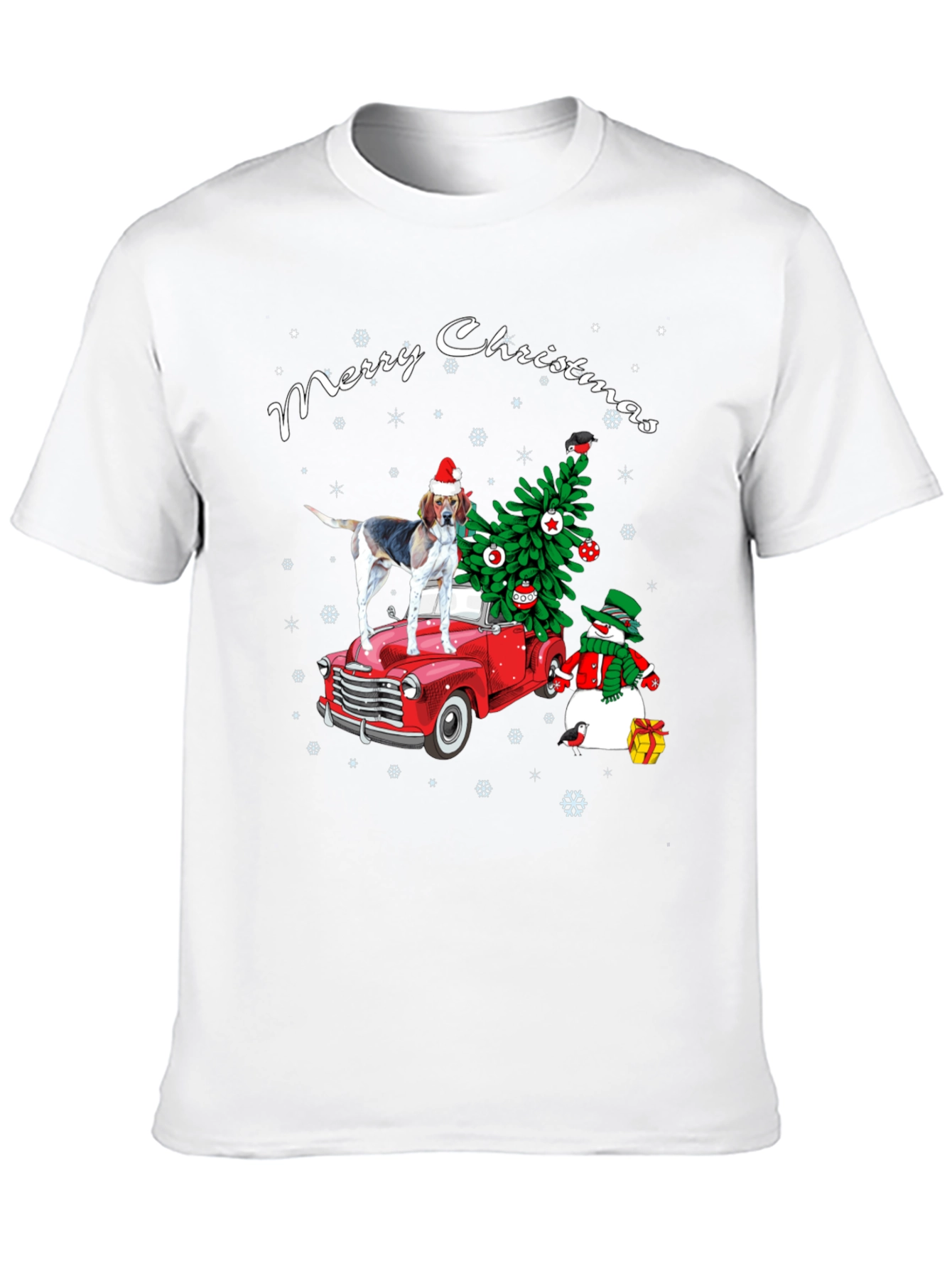 Christmas Dog on Truck T-Shirt