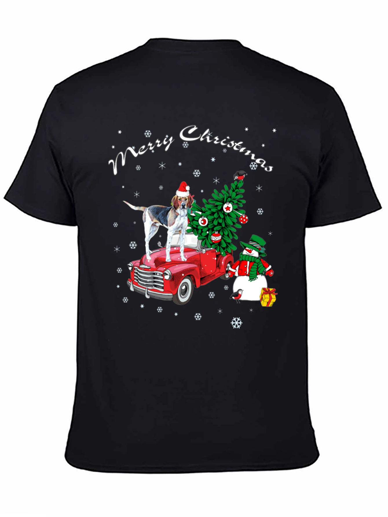 Christmas Dog on Truck T-Shirt