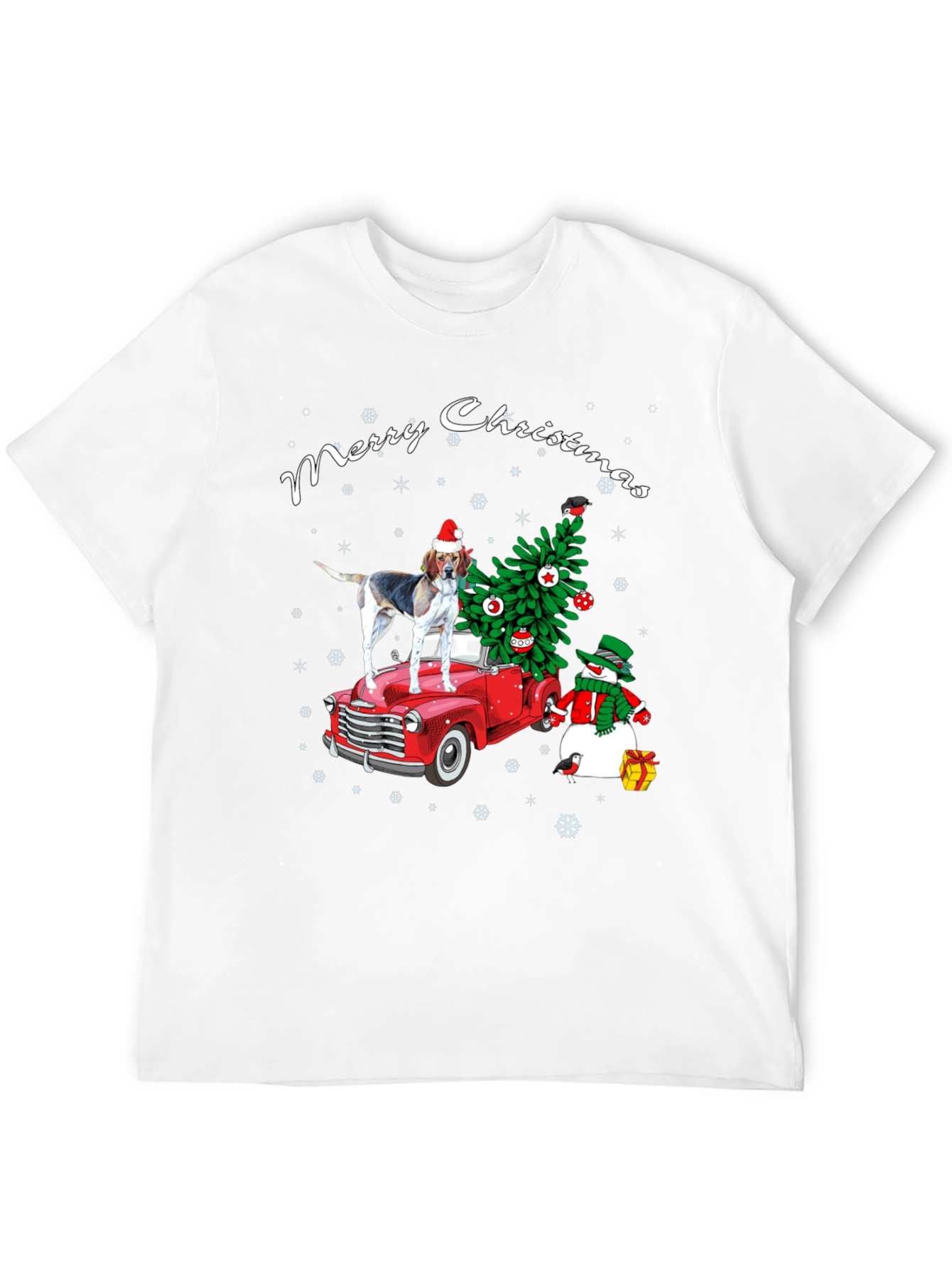 Christmas Dog on Truck T-Shirt