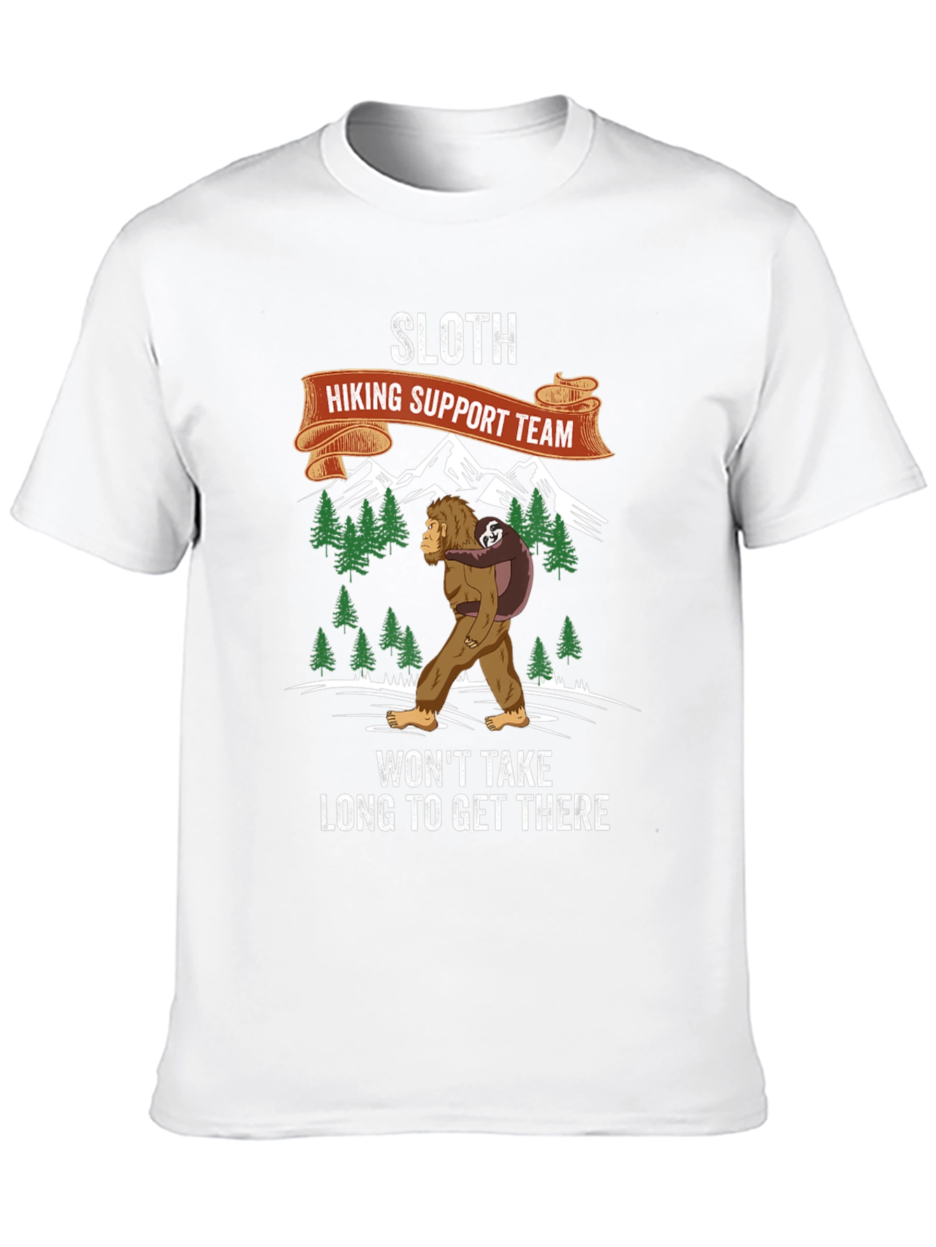 Sloth Hiking Support Team Graphic Tee