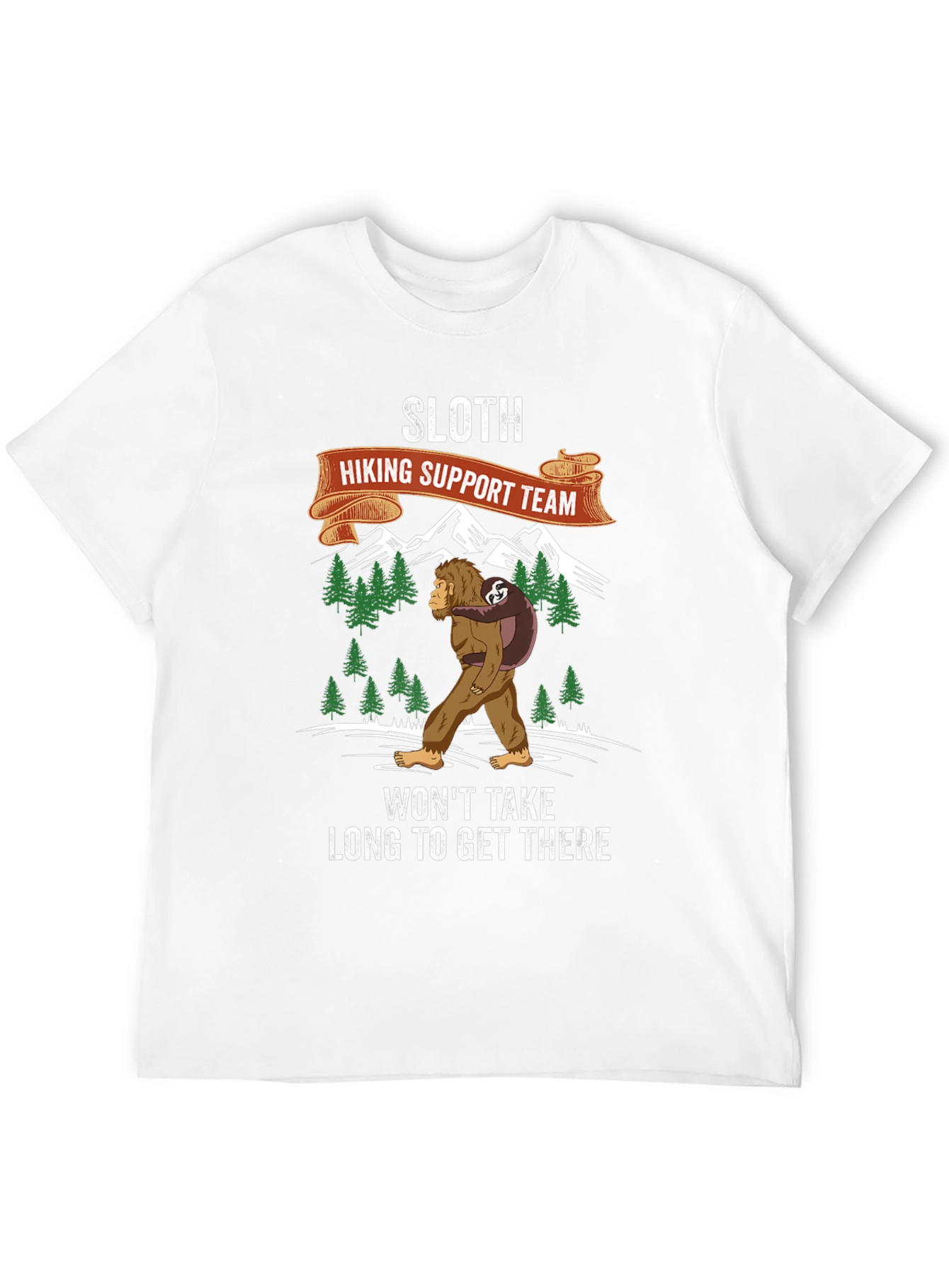 Sloth Hiking Support Team Graphic Tee