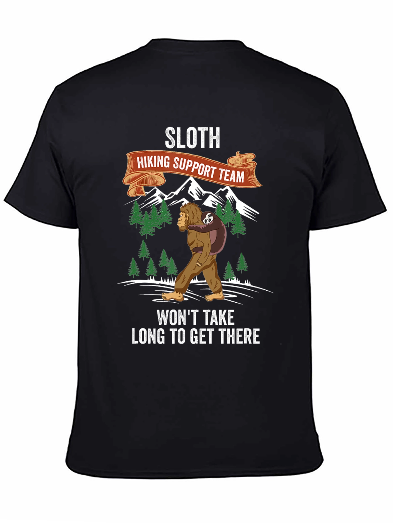Sloth Hiking Support Team Graphic Tee