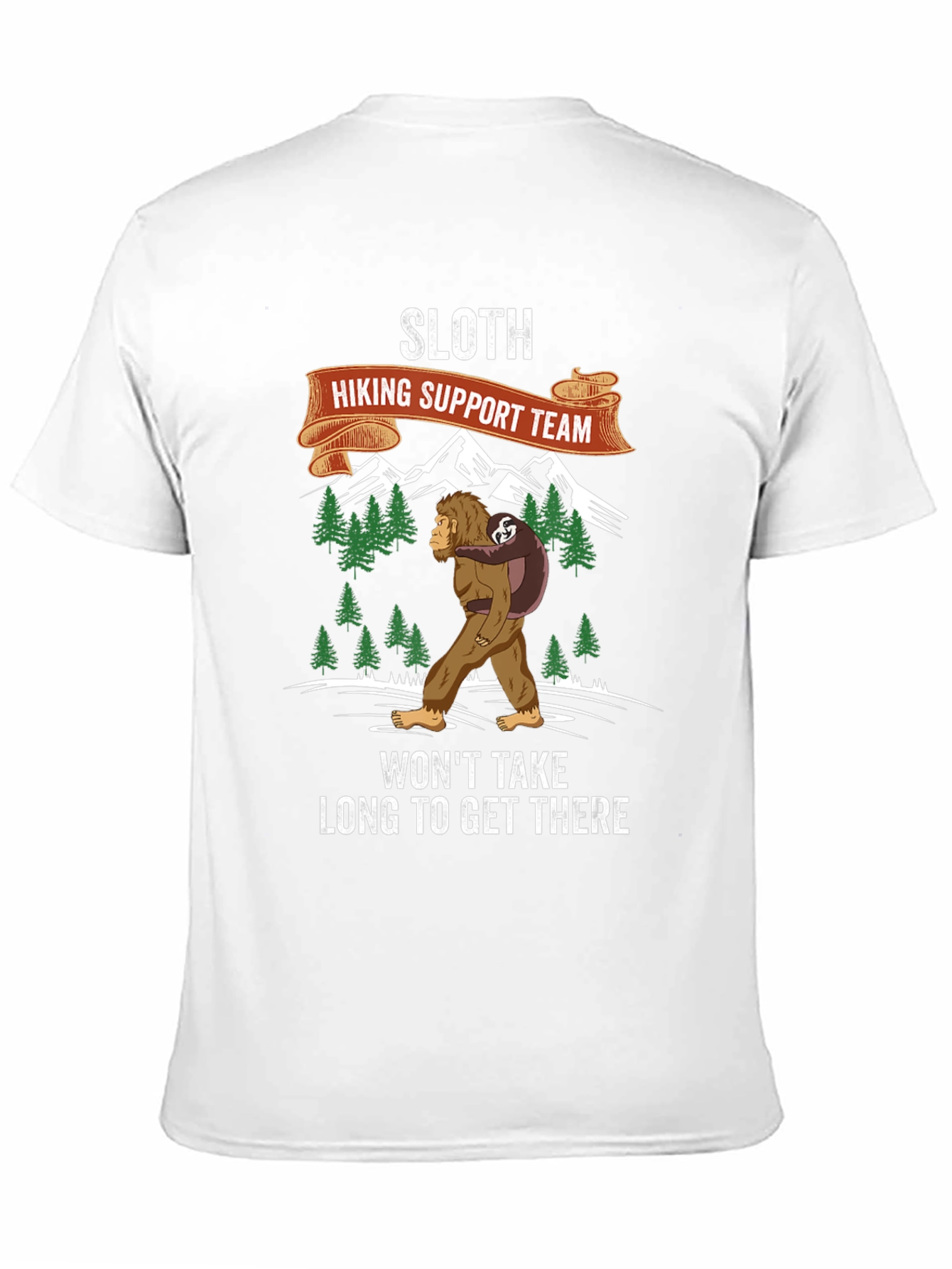 Sloth Hiking Support Team Graphic Tee