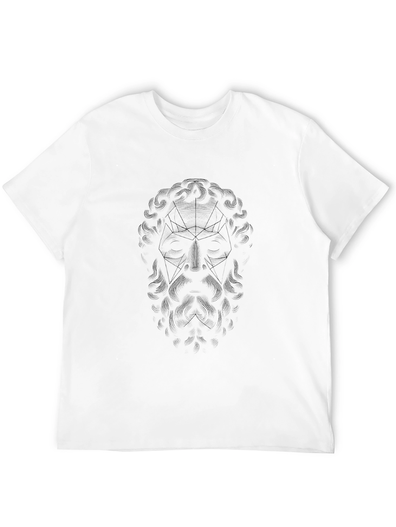 Geometric Zeus Graphic Tee - Stylish Black T-Shirt