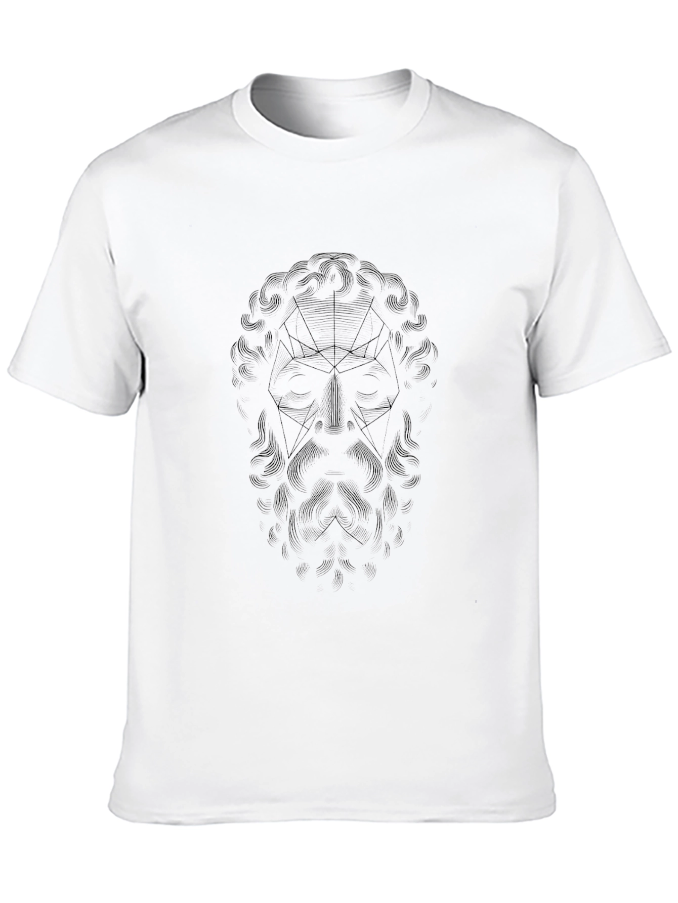 Geometric Zeus Graphic Tee - Stylish Black T-Shirt