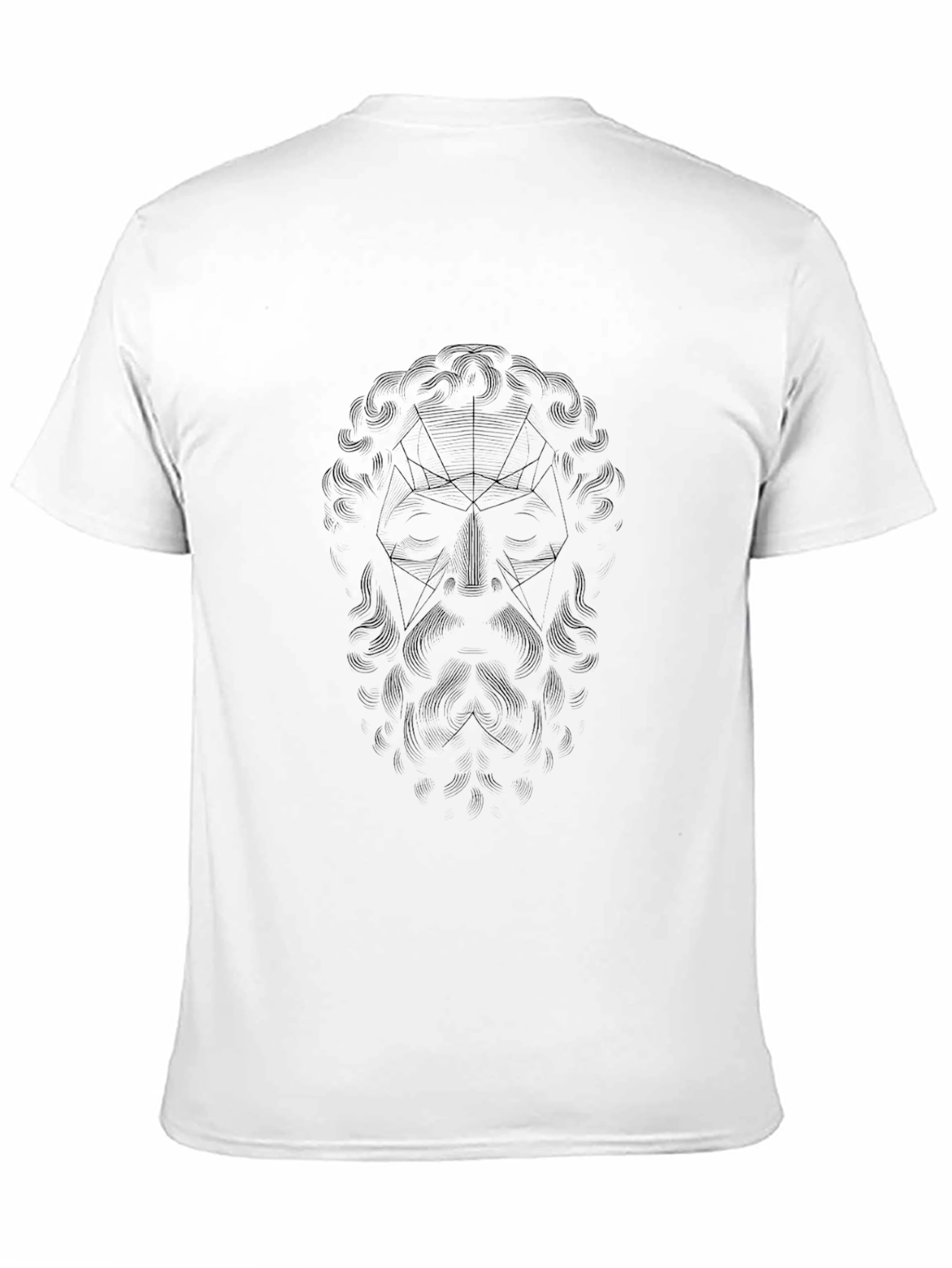 Geometric Zeus Graphic Tee - Stylish Black T-Shirt
