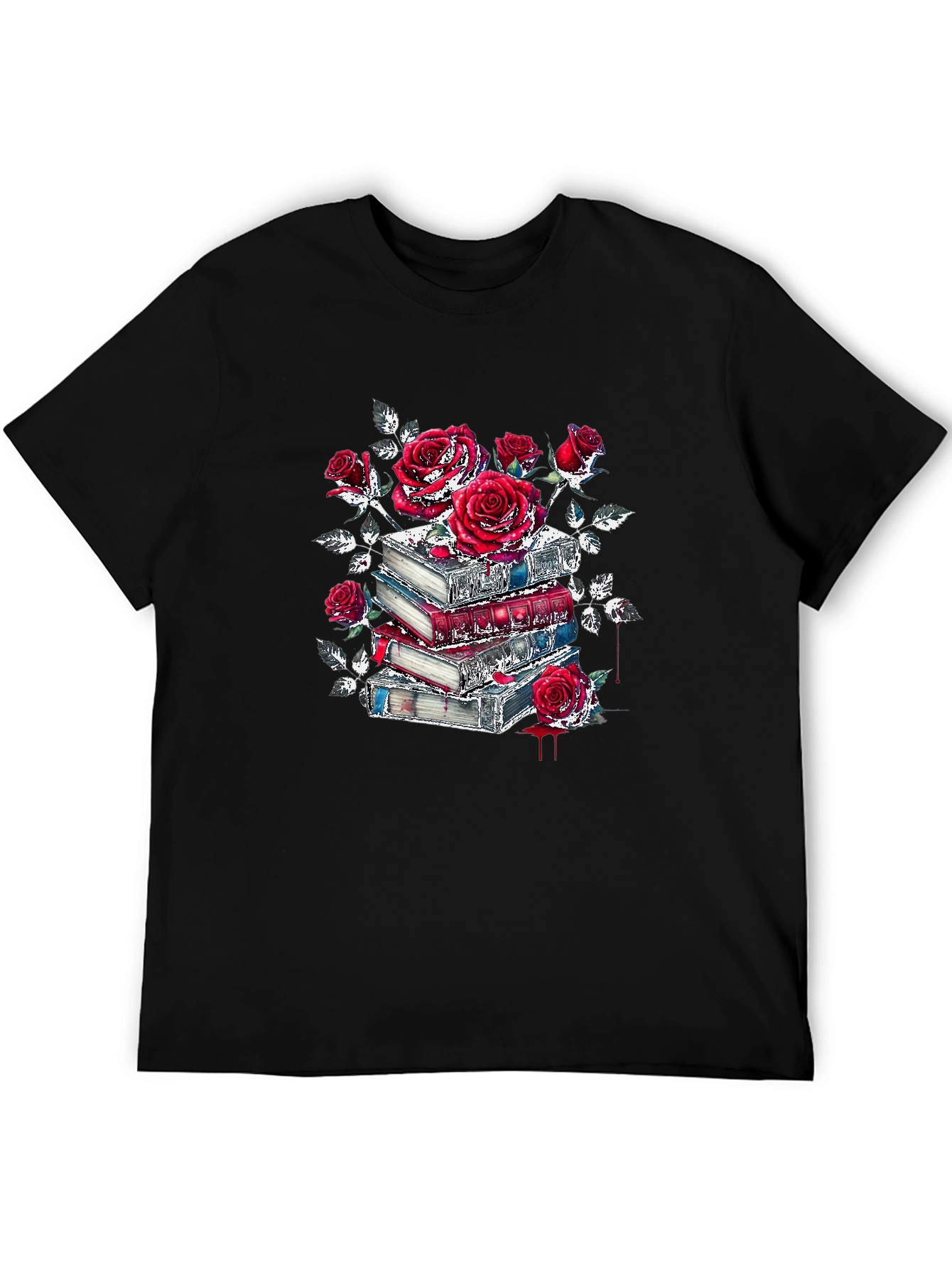 Floral Book Stack Graphic Tee