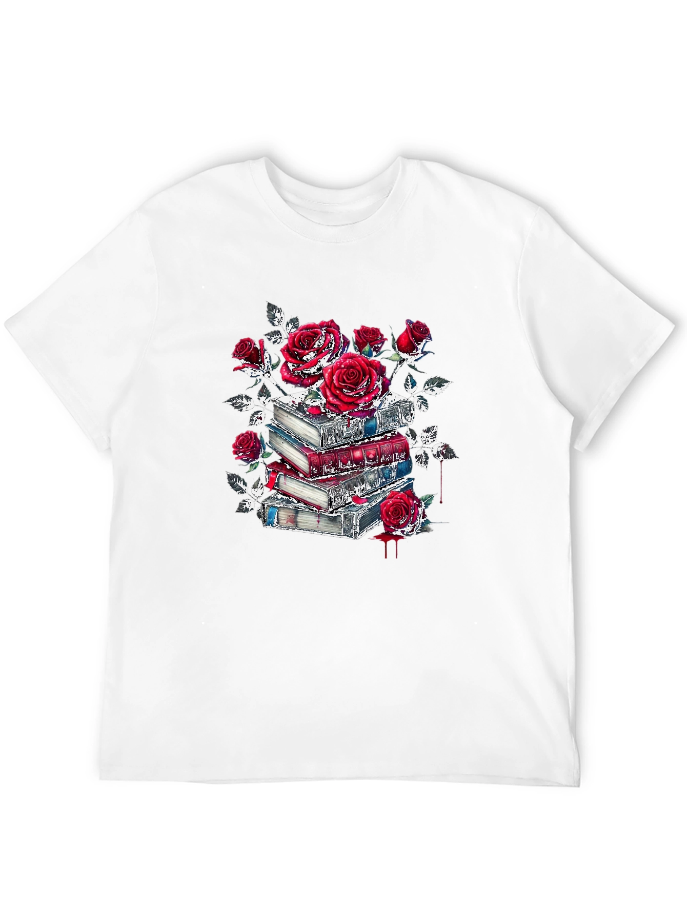 Floral Book Stack Graphic Tee