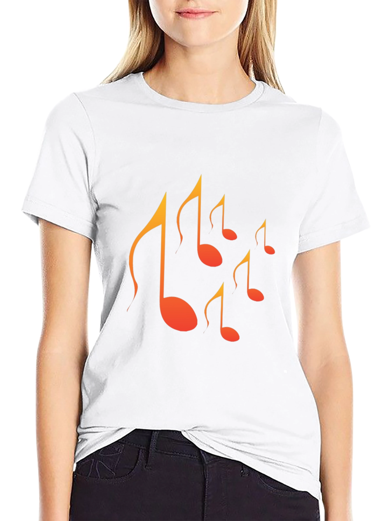 Musical Note Graphic Tee - Mens Black T-Shirt