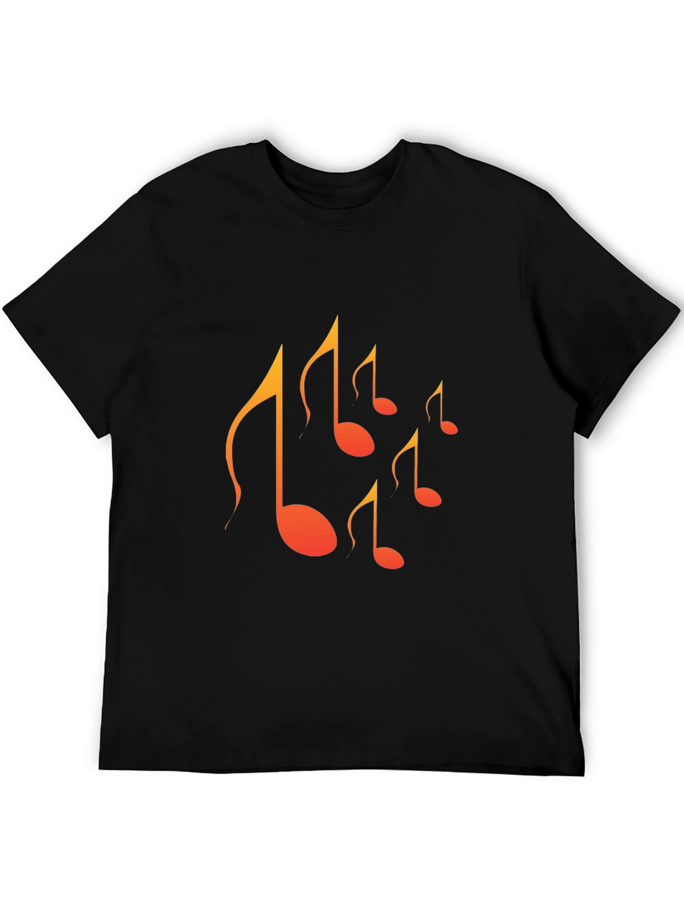 Musical Note Graphic Tee - Mens Black T-Shirt