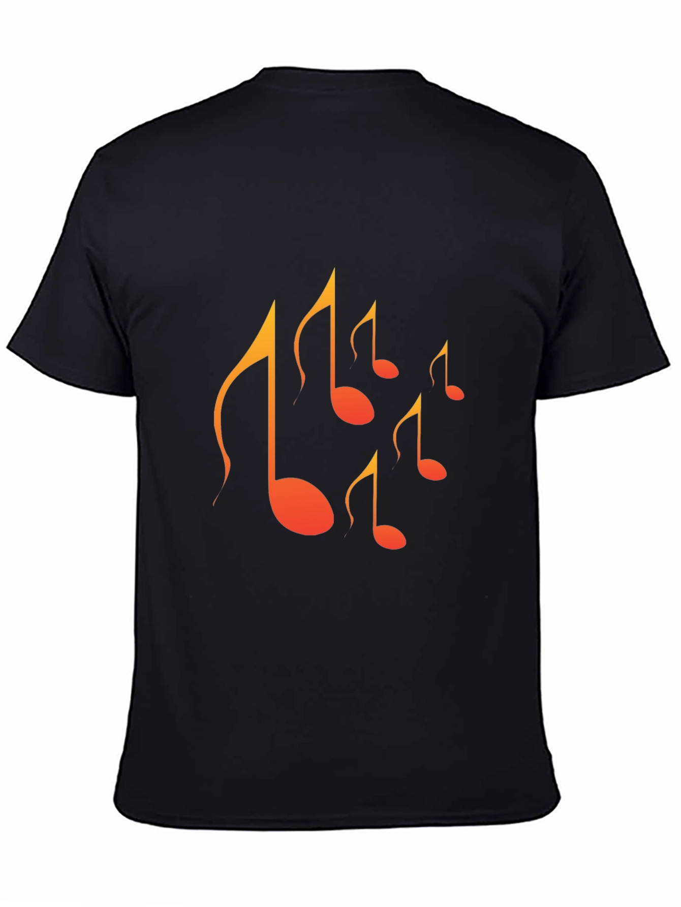 Musical Note Graphic Tee - Mens Black T-Shirt