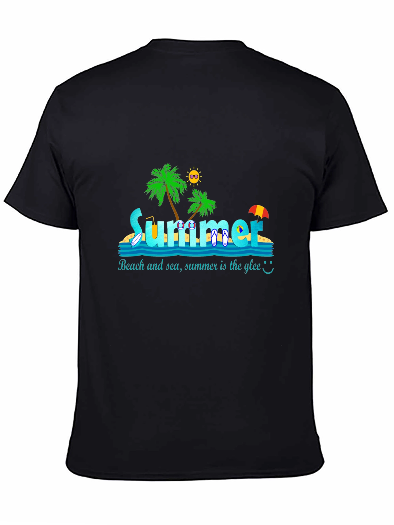 Summer Beach T-Shirt: Palm Trees & Sun