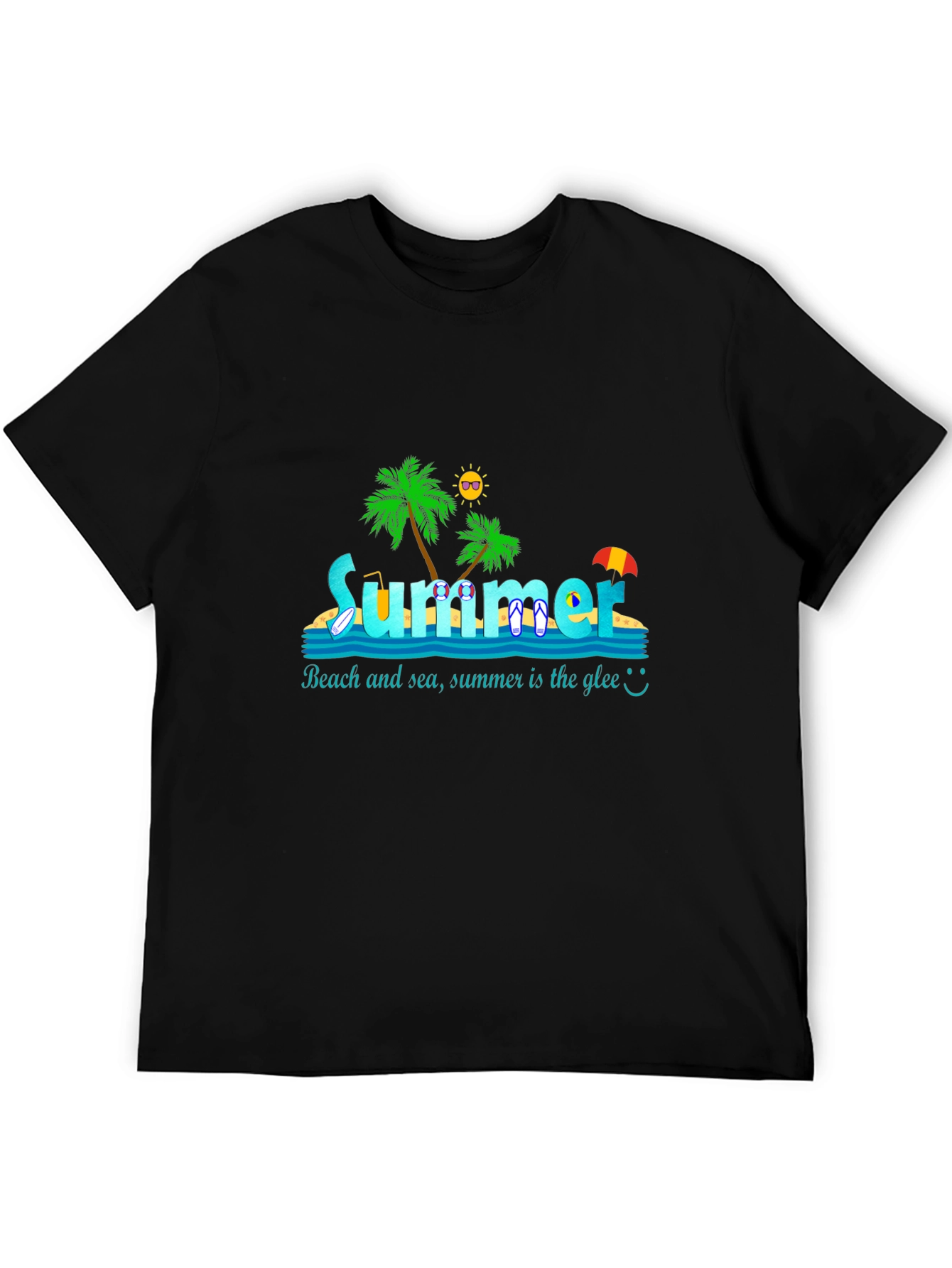Summer Beach T-Shirt: Palm Trees & Sun