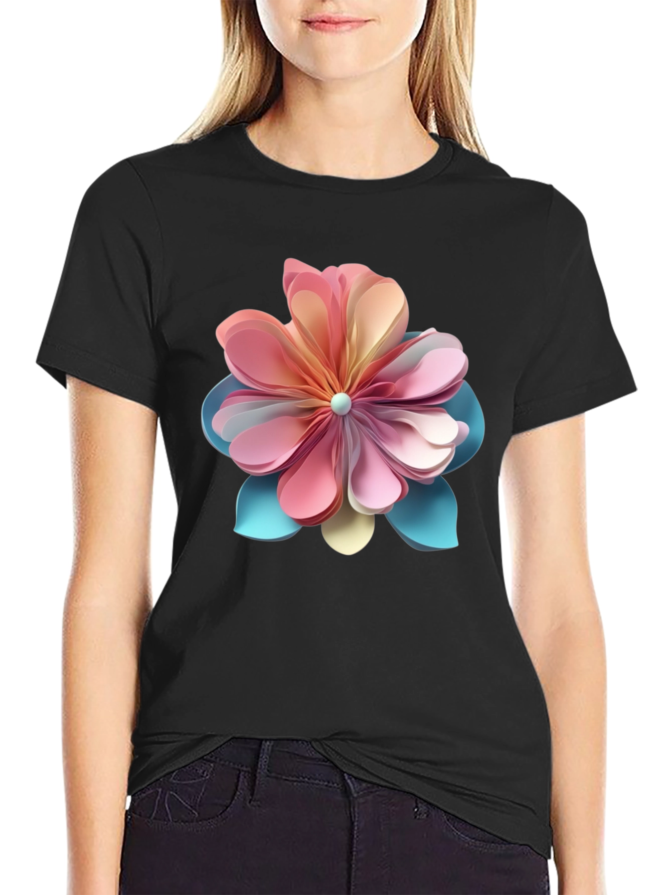 Floral Graphic Tee - Stylish Statement Shirt