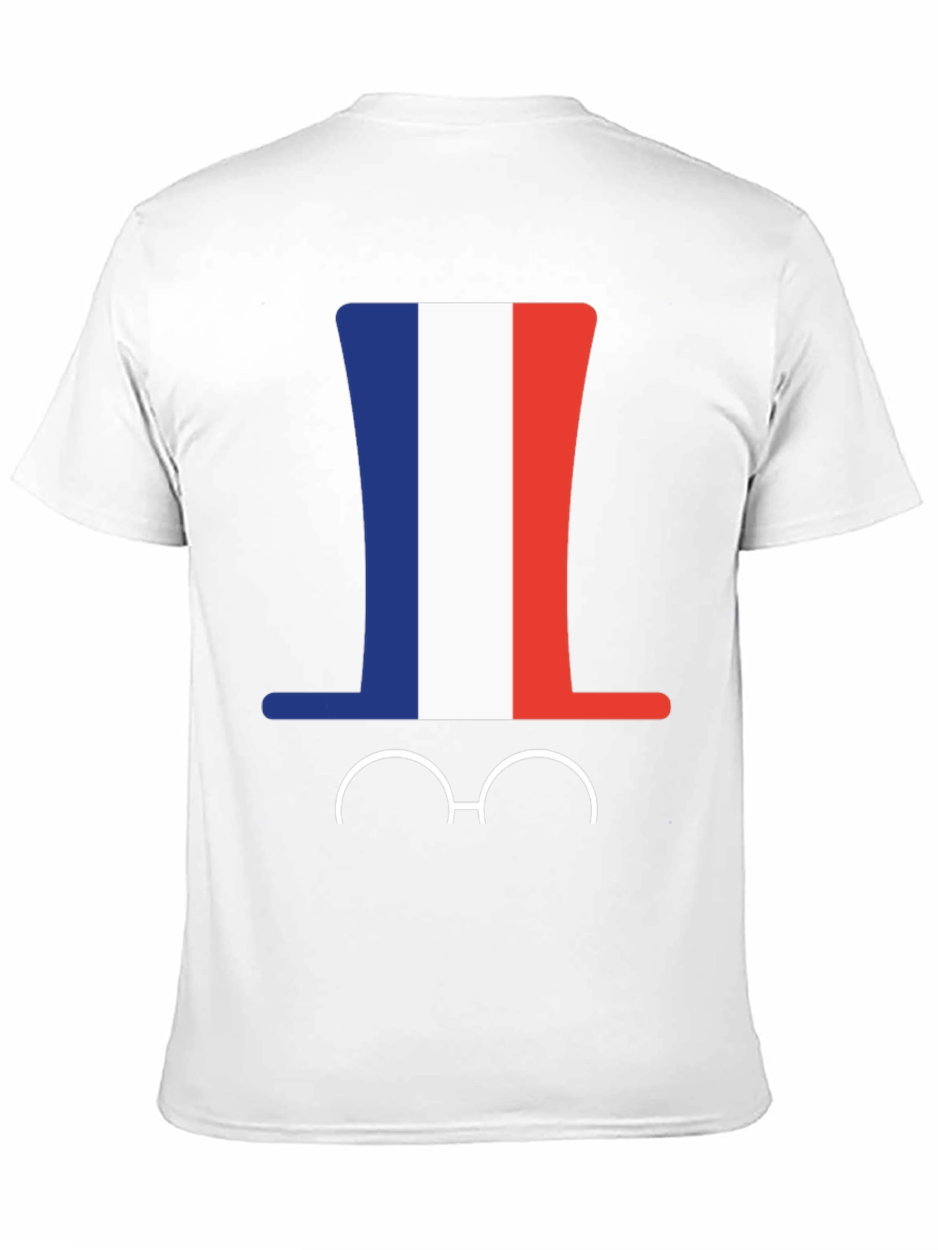 French Flag Hat & Glasses T-Shirt