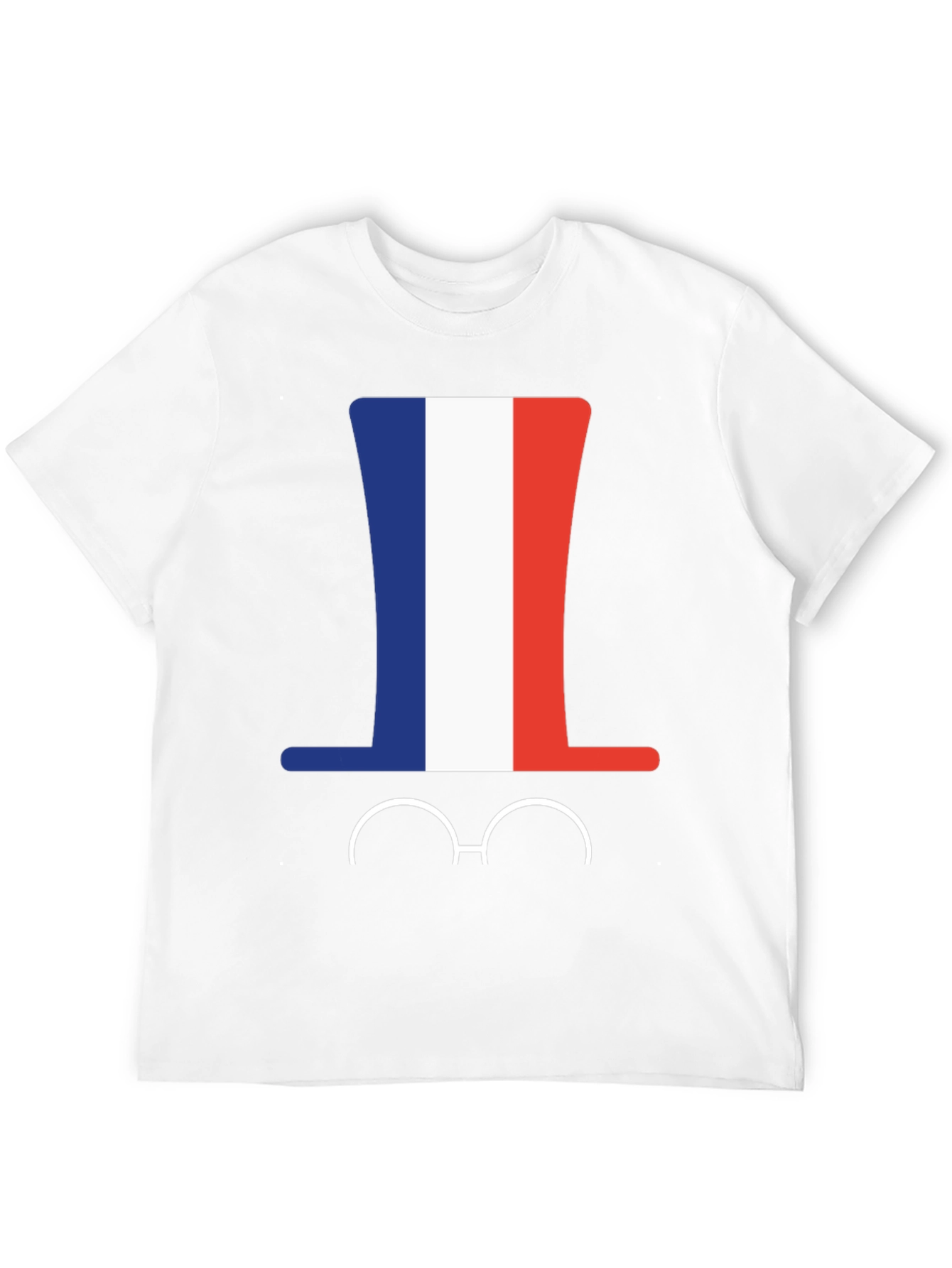 French Flag Hat & Glasses T-Shirt