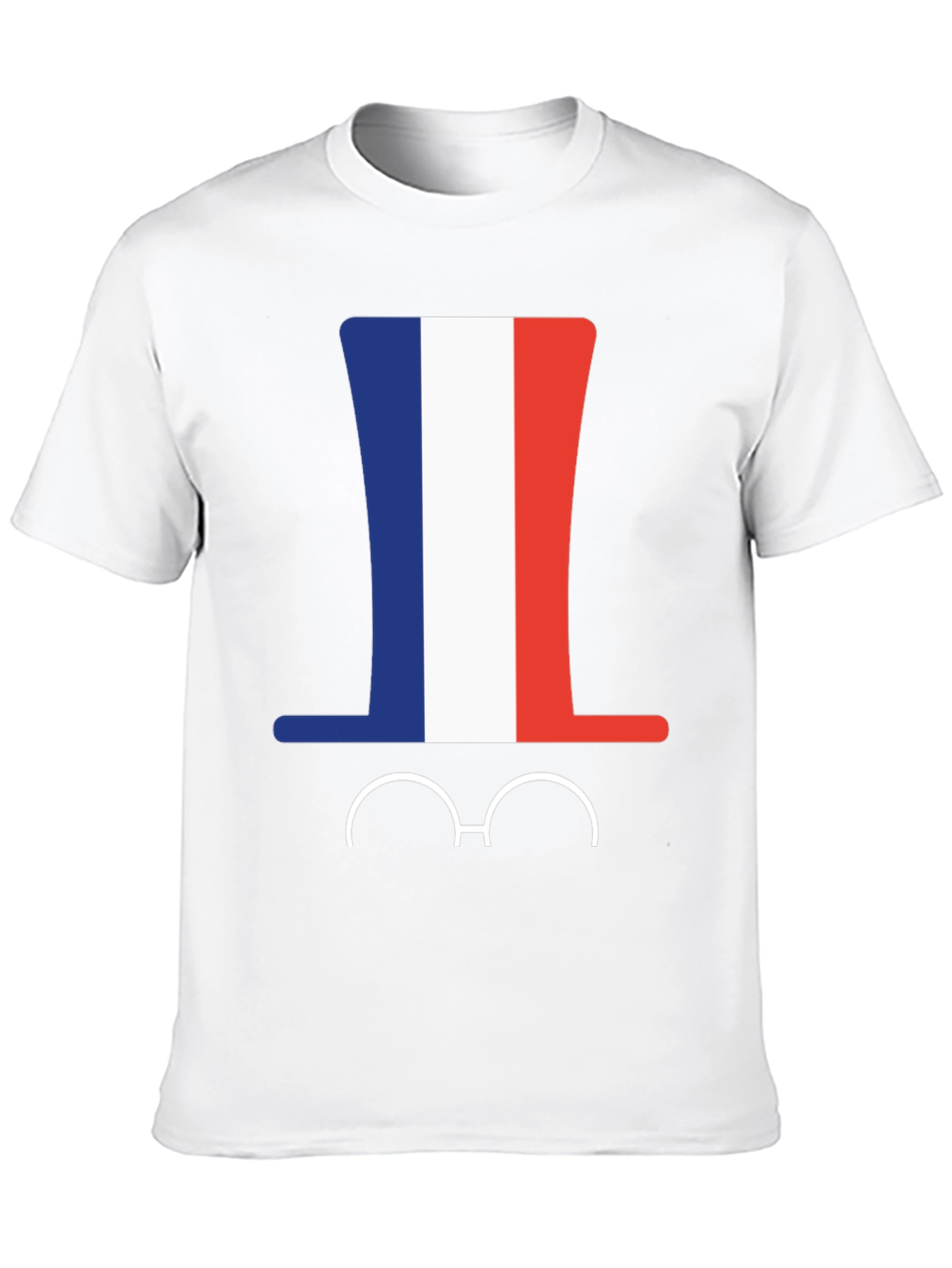 French Flag Hat & Glasses T-Shirt