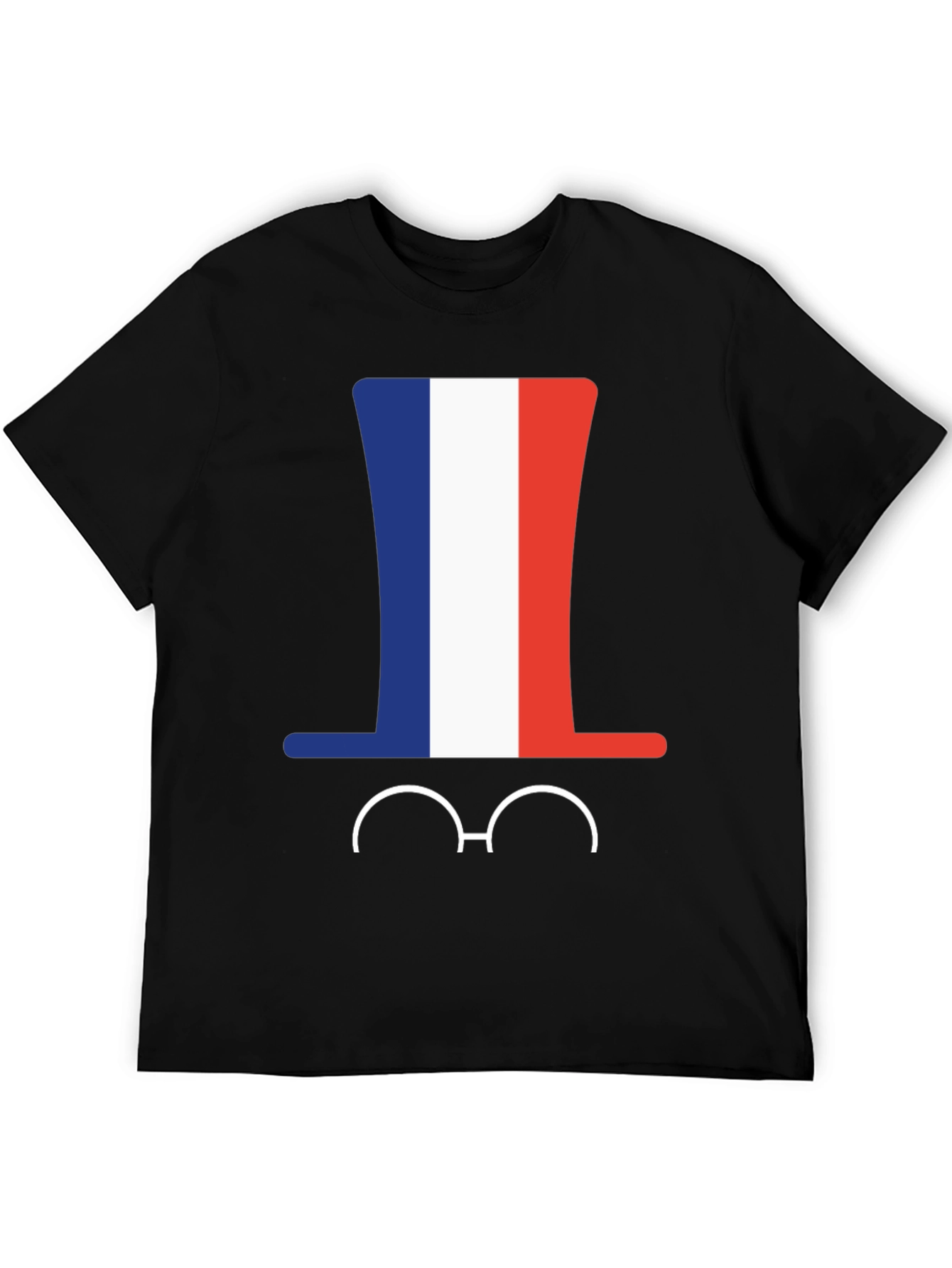 French Flag Hat & Glasses T-Shirt