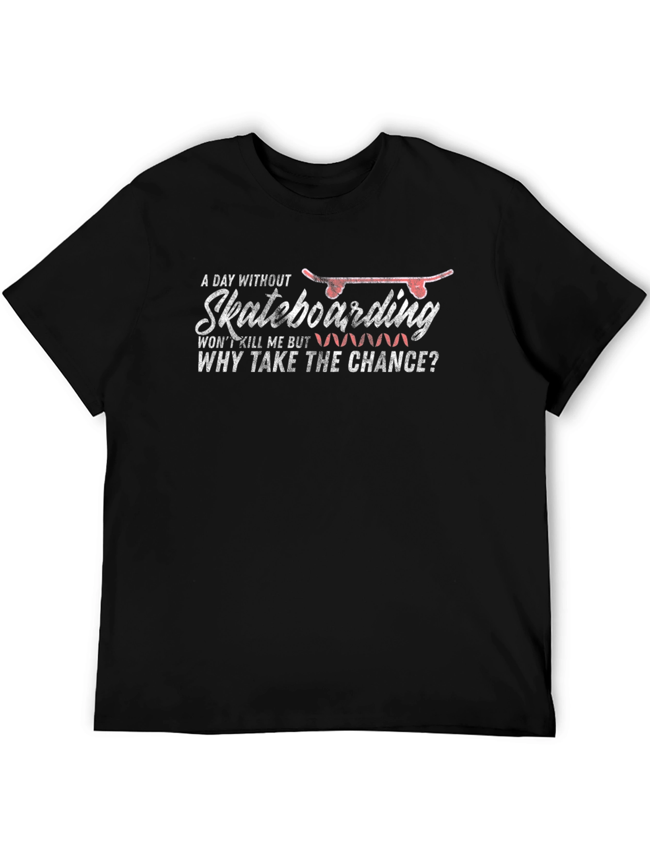 Skateboarding Graphic T-Shirt - Black