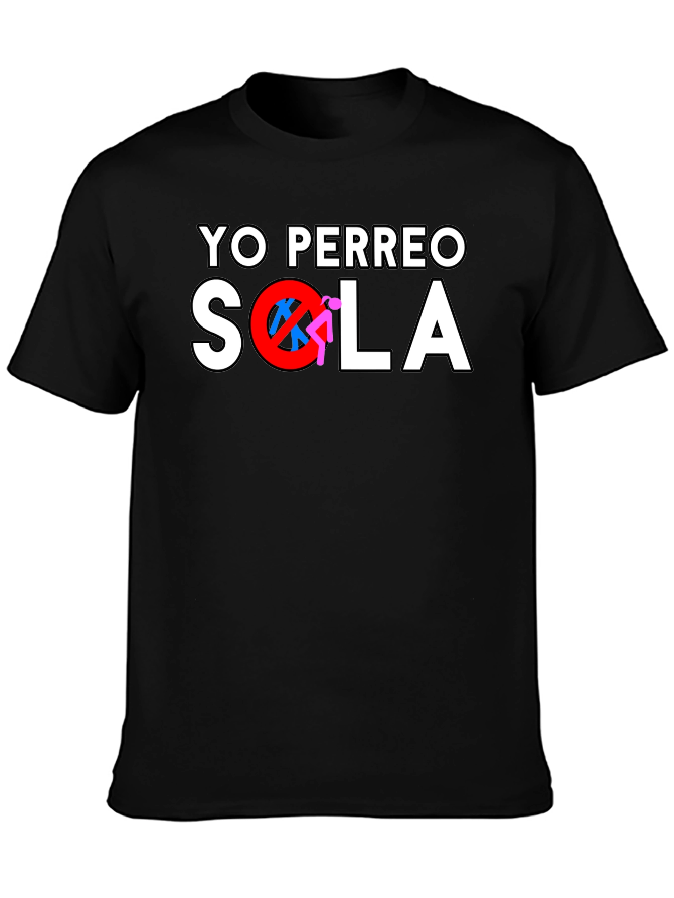 Yo Perreo Sola Graphic Tee - Black Cotton Shirt
