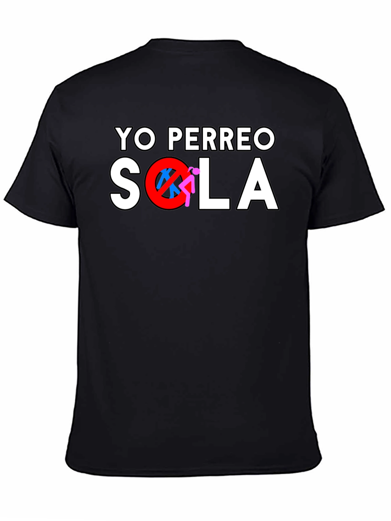 Yo Perreo Sola Graphic Tee - Black Cotton Shirt
