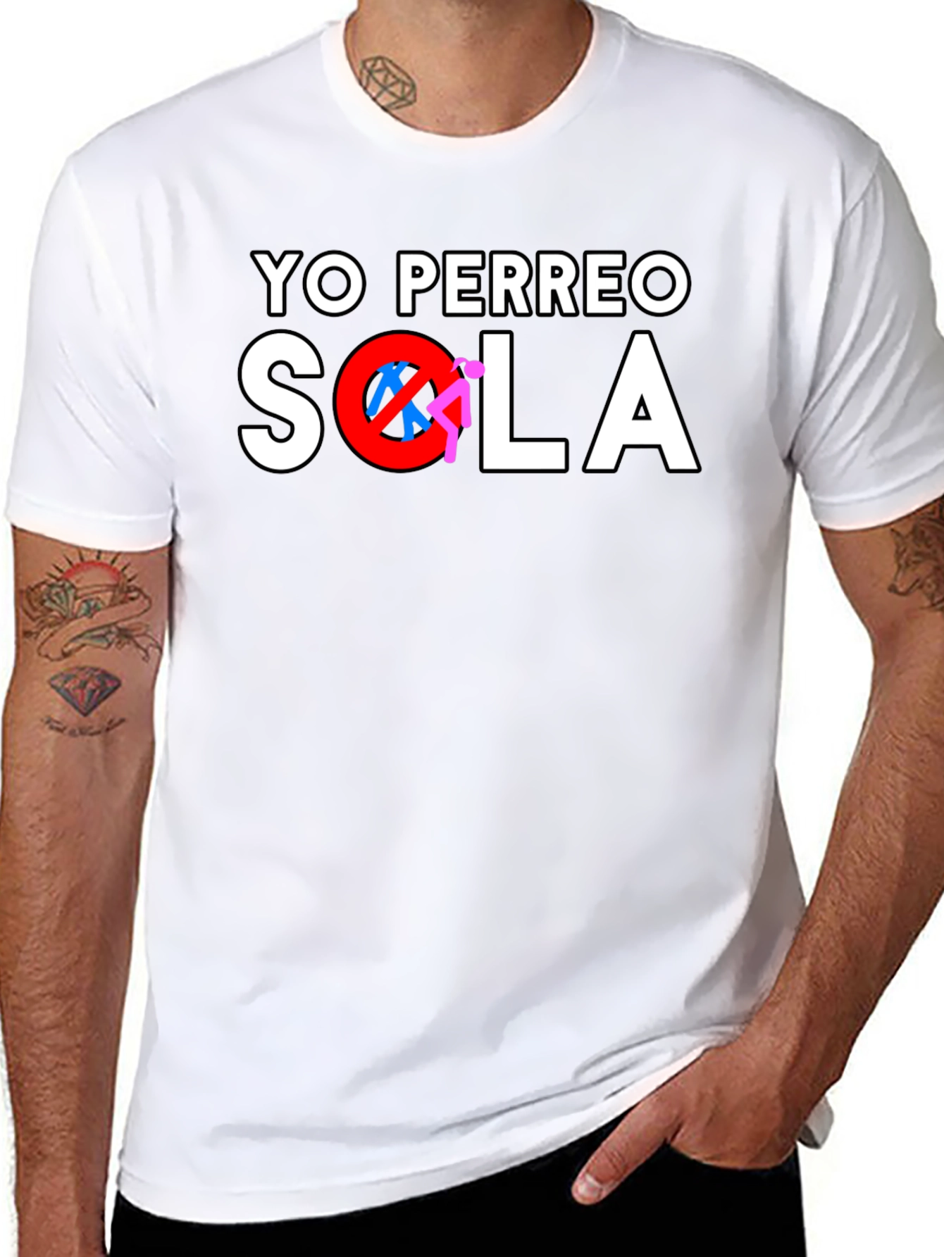Yo Perreo Sola Graphic Tee - Black Cotton Shirt