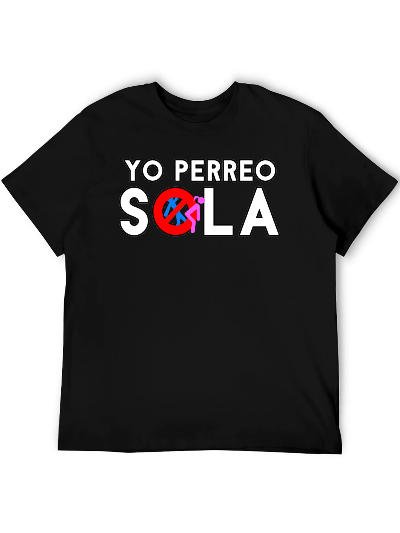 Yo Perreo Sola Graphic Tee - Black Cotton Shirt