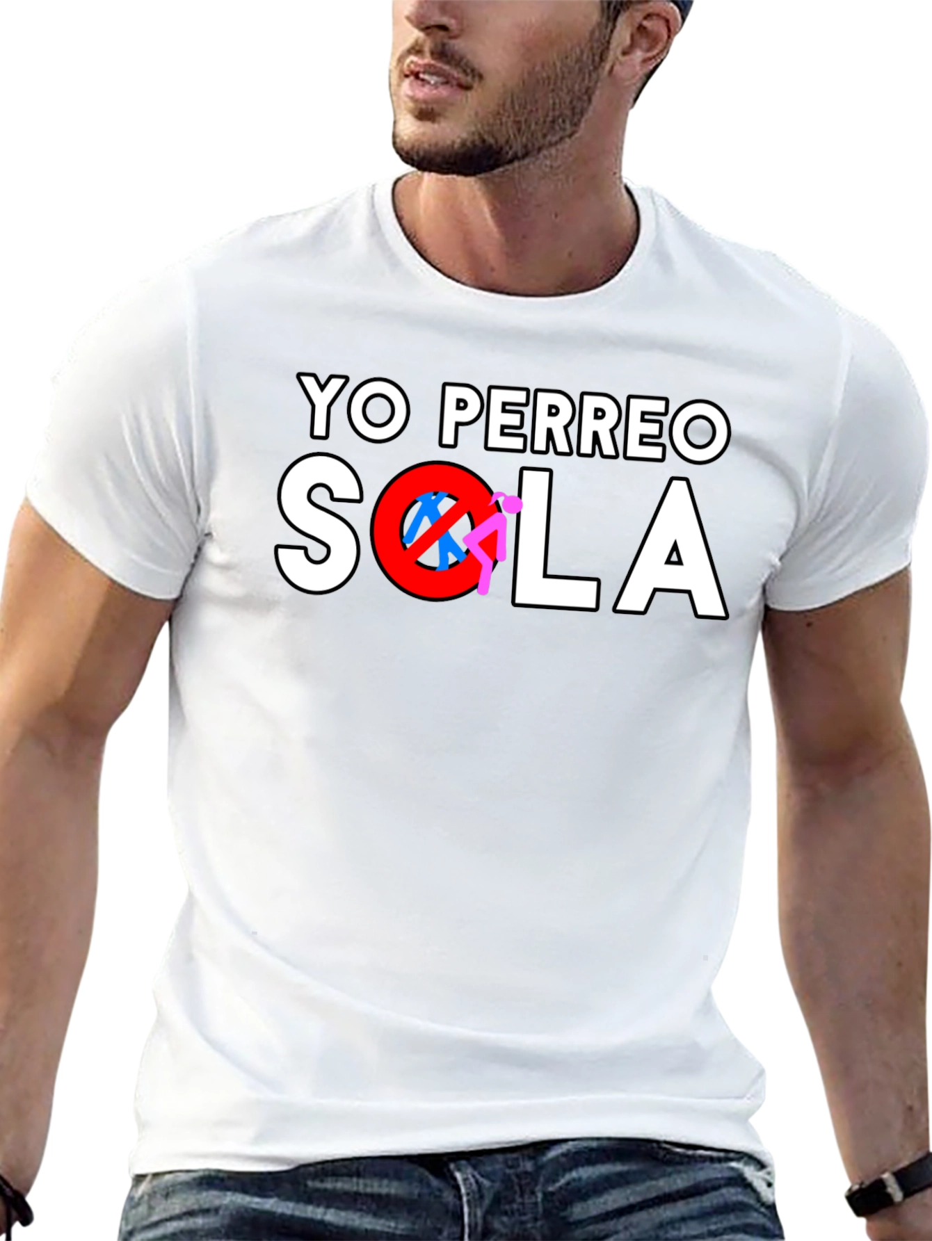 Yo Perreo Sola Graphic Tee - Black Cotton Shirt