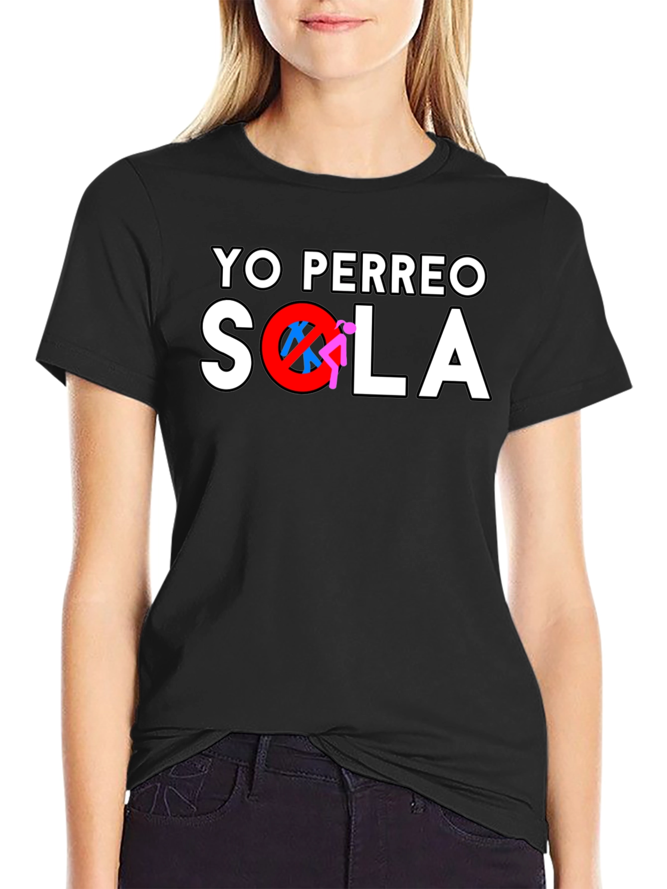 Yo Perreo Sola Graphic Tee - Black Cotton Shirt