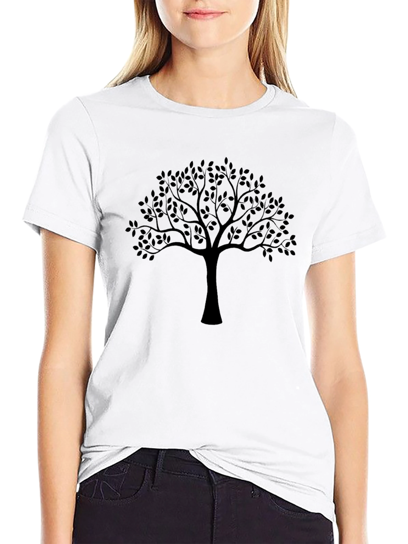 Black Tree Graphic Tee - Stylish Casual Comfort