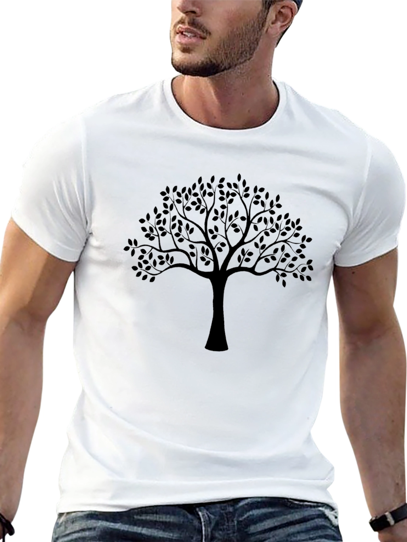 Black Tree Graphic Tee - Stylish Casual Comfort