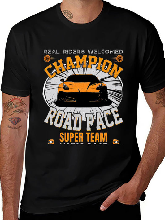 Champion Road Pace Black T-Shirt - Super Team Motor Race