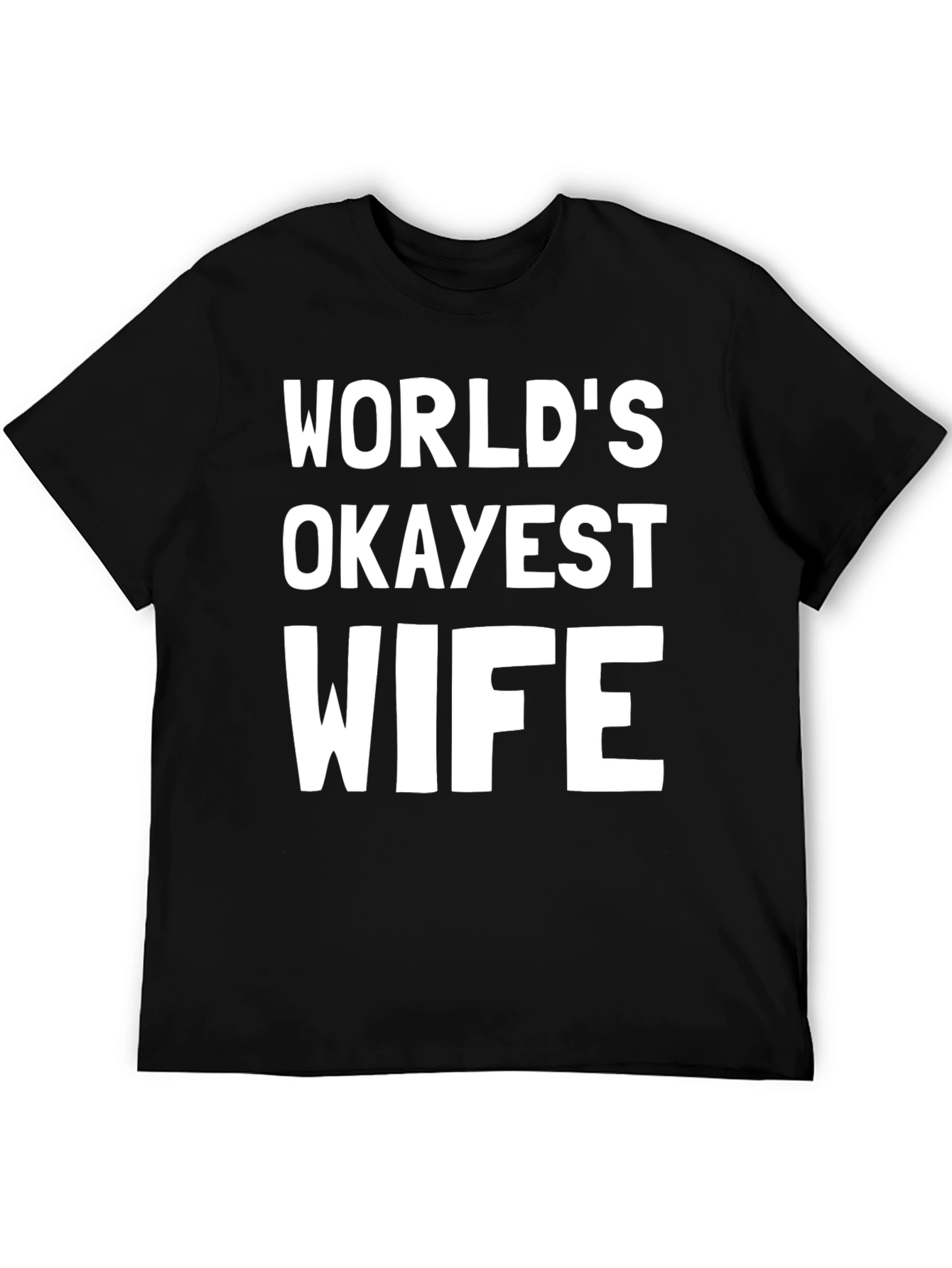 Worlds Okayest Wife Black Graphic Tee