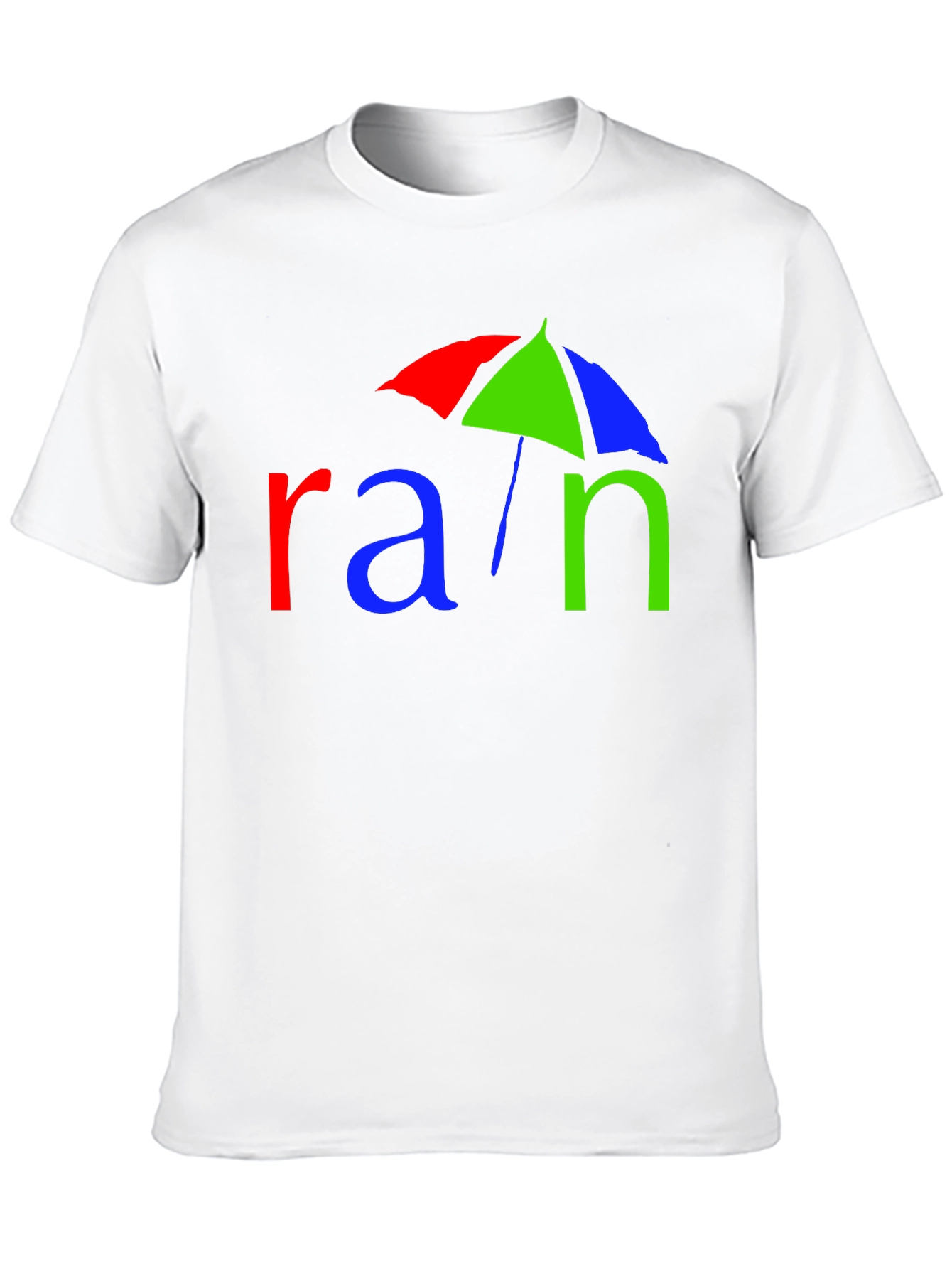 Rain Umbrella Graphic Tee - Black Cotton T-Shirt