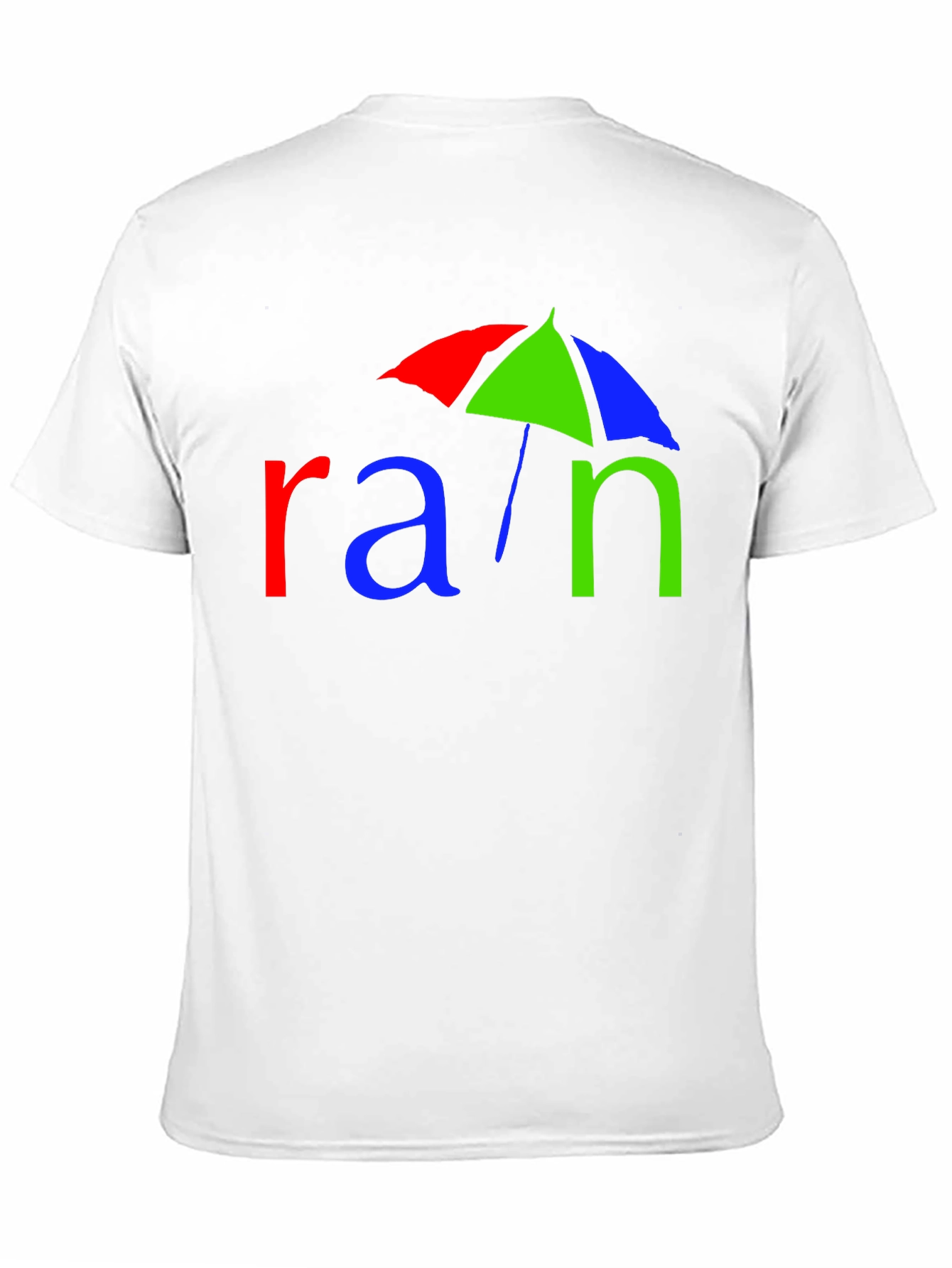 Rain Umbrella Graphic Tee - Black Cotton T-Shirt