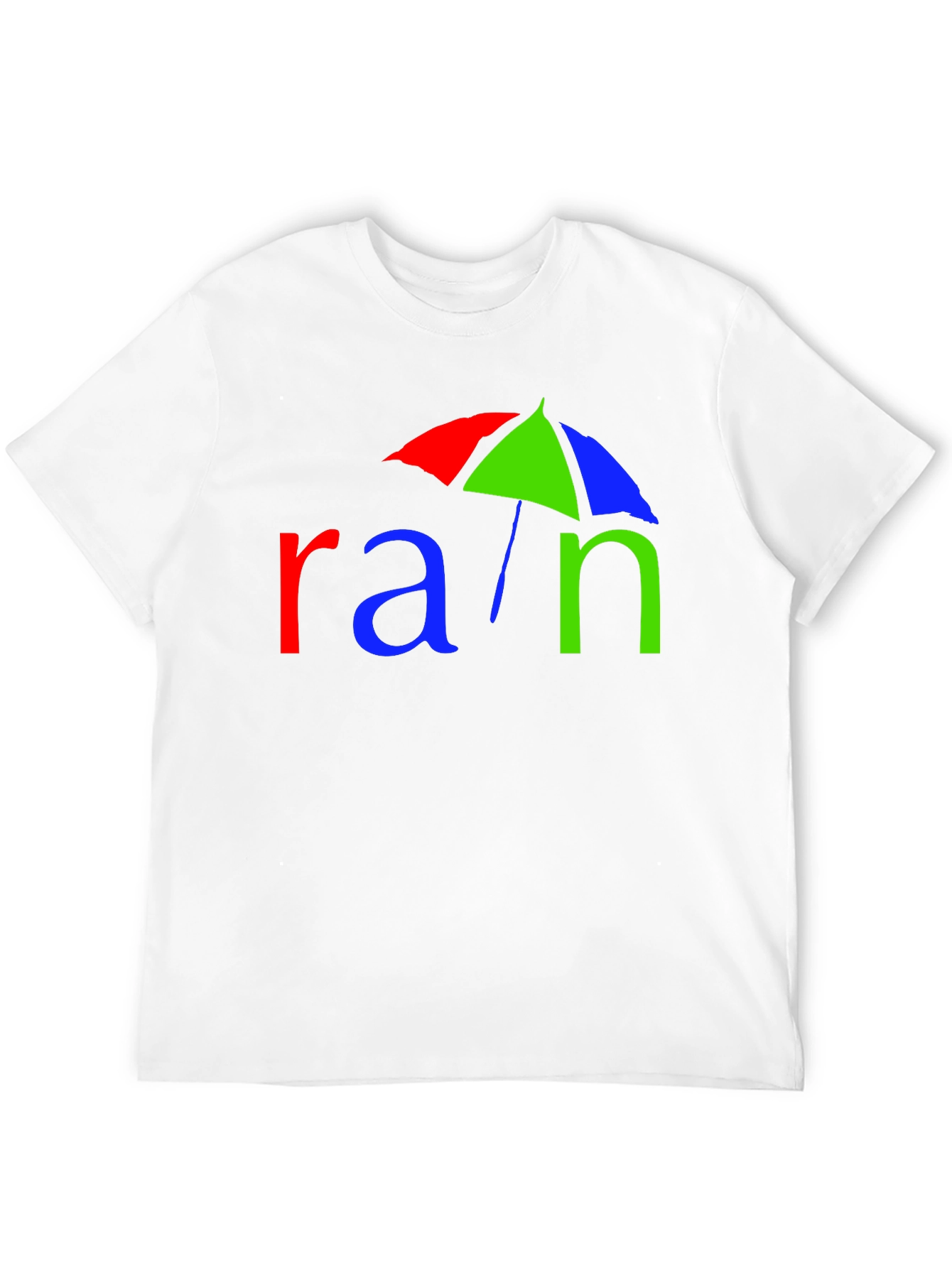 Rain Umbrella Graphic Tee - Black Cotton T-Shirt
