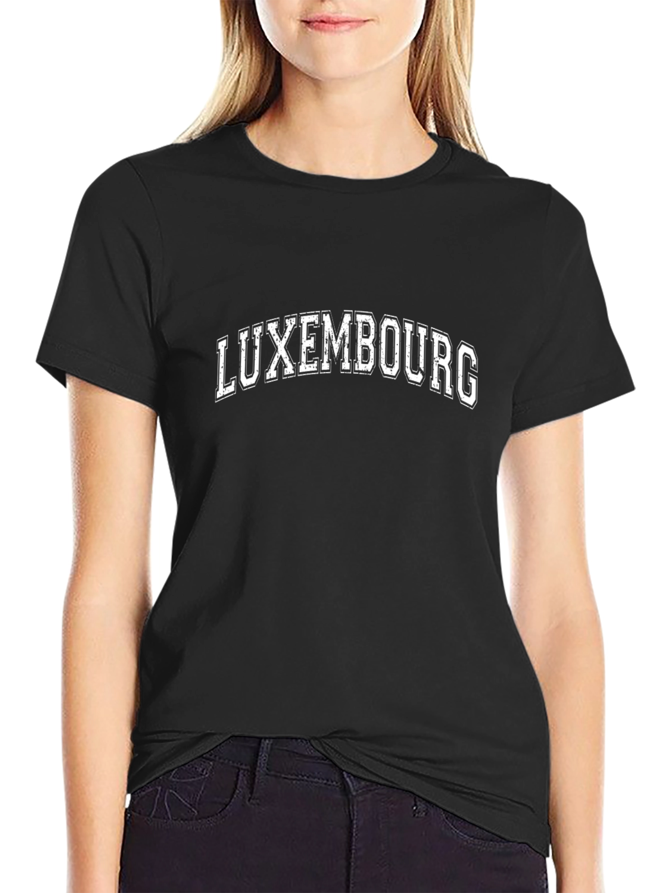 Luxembourg Graphic Tee - Black Cotton Comfort