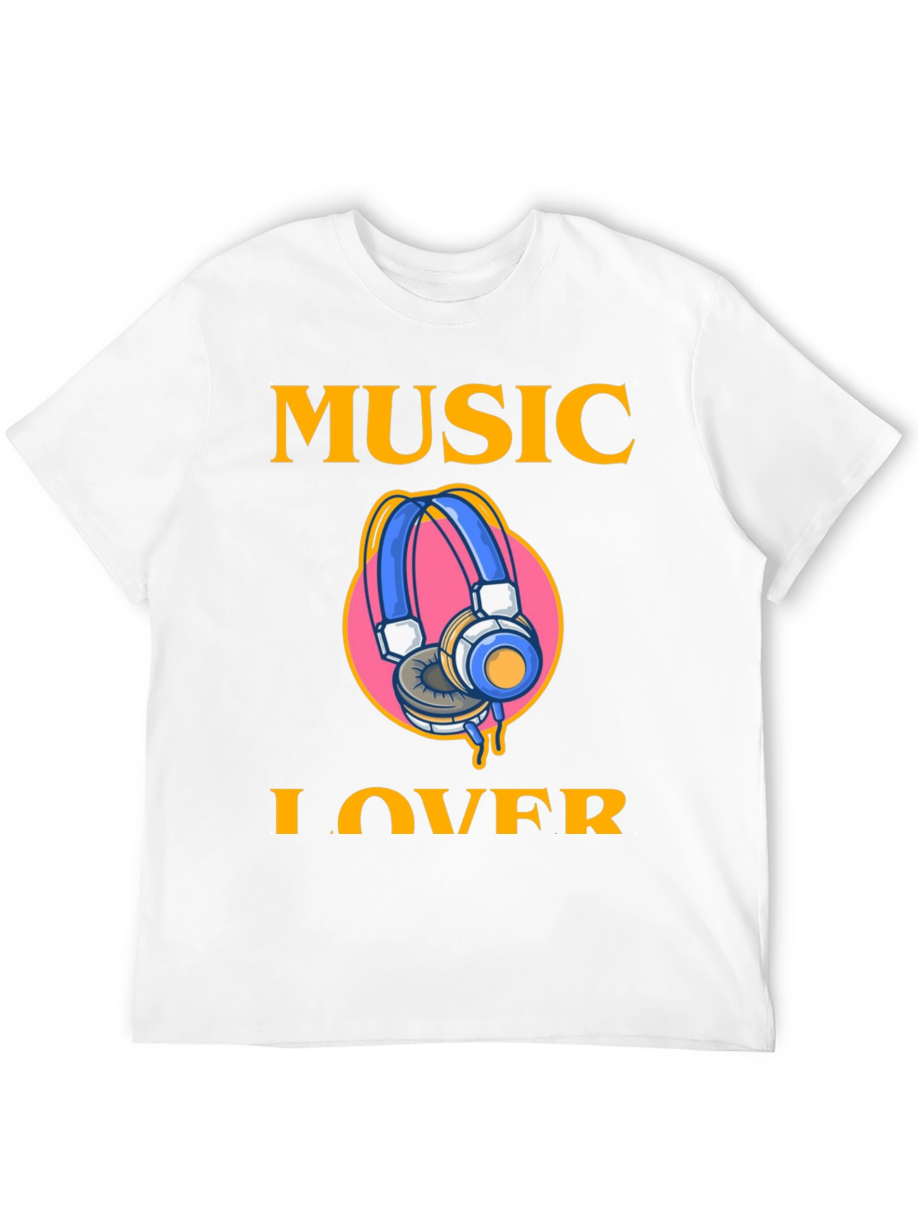Music Lover Graphic Tee - Black Cotton T-Shirt