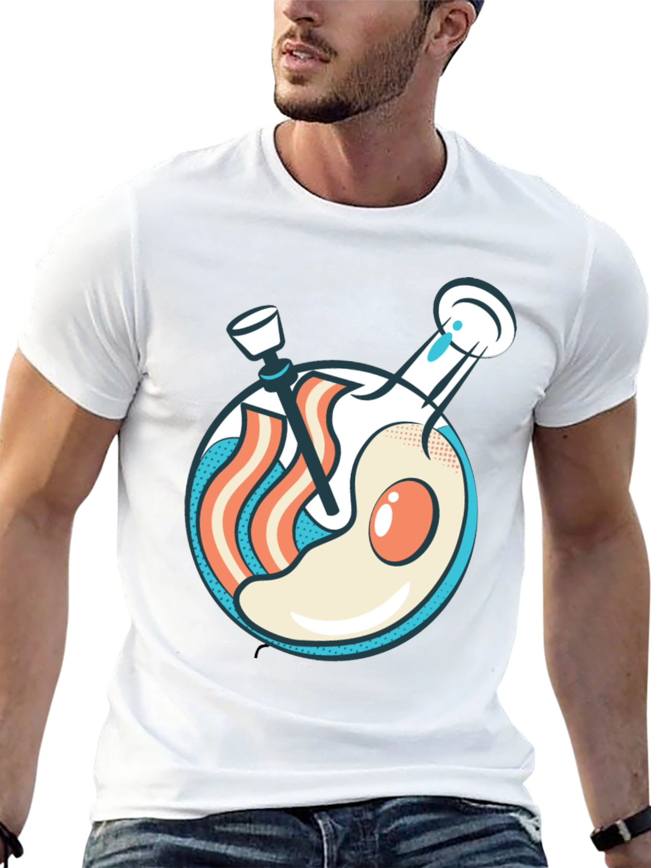 Bacon & Egg Science Experiment Graphic T-Shirt