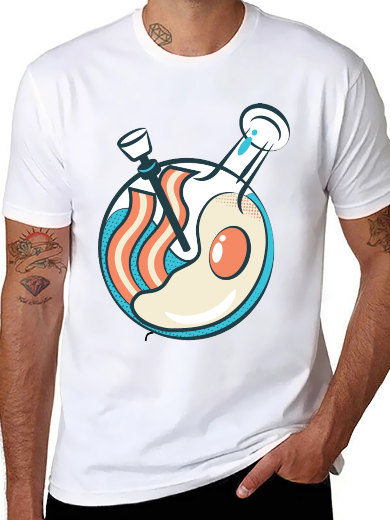Bacon & Egg Science Experiment Graphic T-Shirt