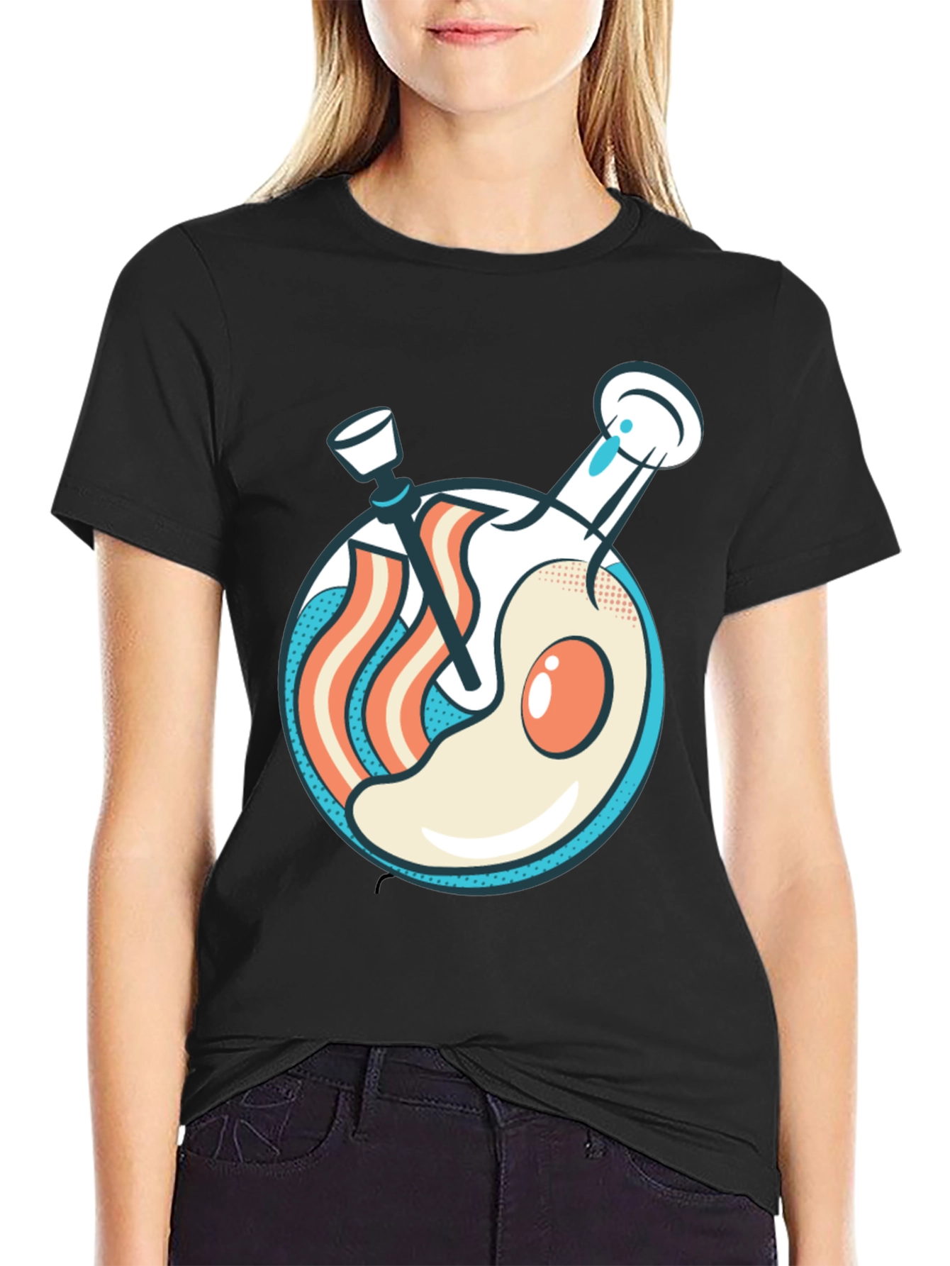 Bacon & Egg Science Experiment Graphic T-Shirt