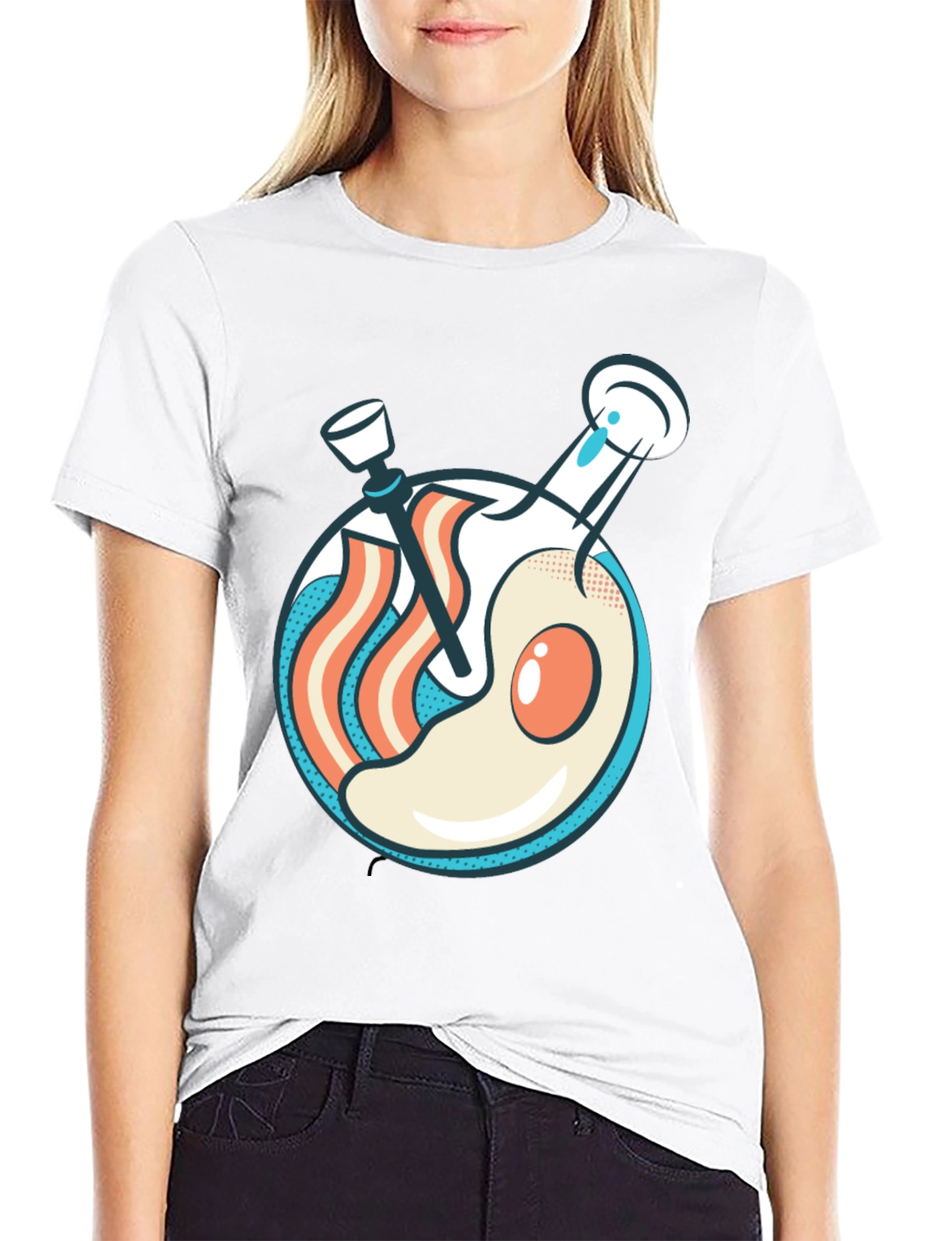 Bacon & Egg Science Experiment Graphic T-Shirt