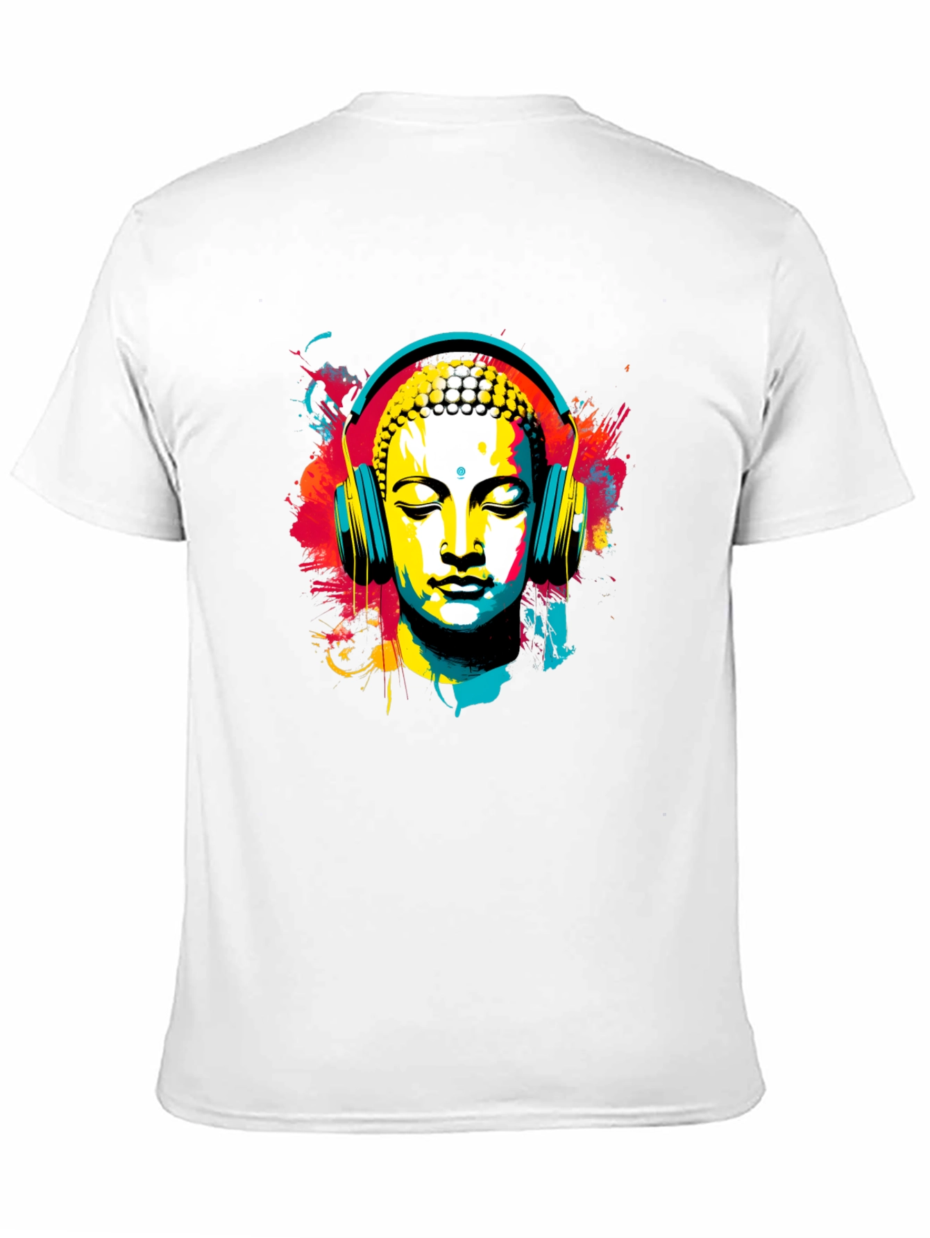 Buddha Headphone T-Shirt - Artistic Graphic Tee