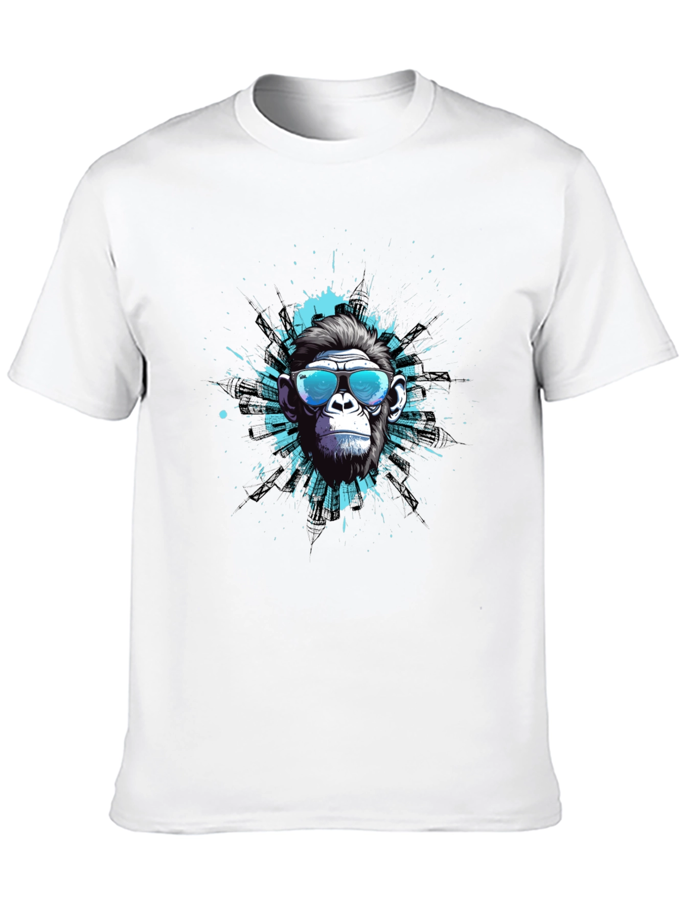 Cool Monkey Graphic Tee - Trendy Black T-Shirt