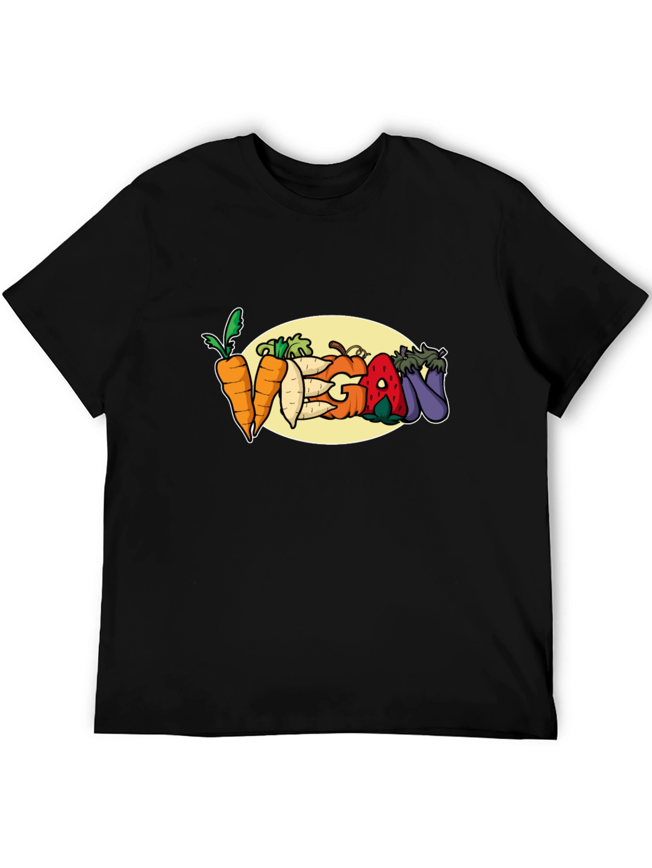 Vegan Vegetable T-Shirt: Carrots Eggplant & More!